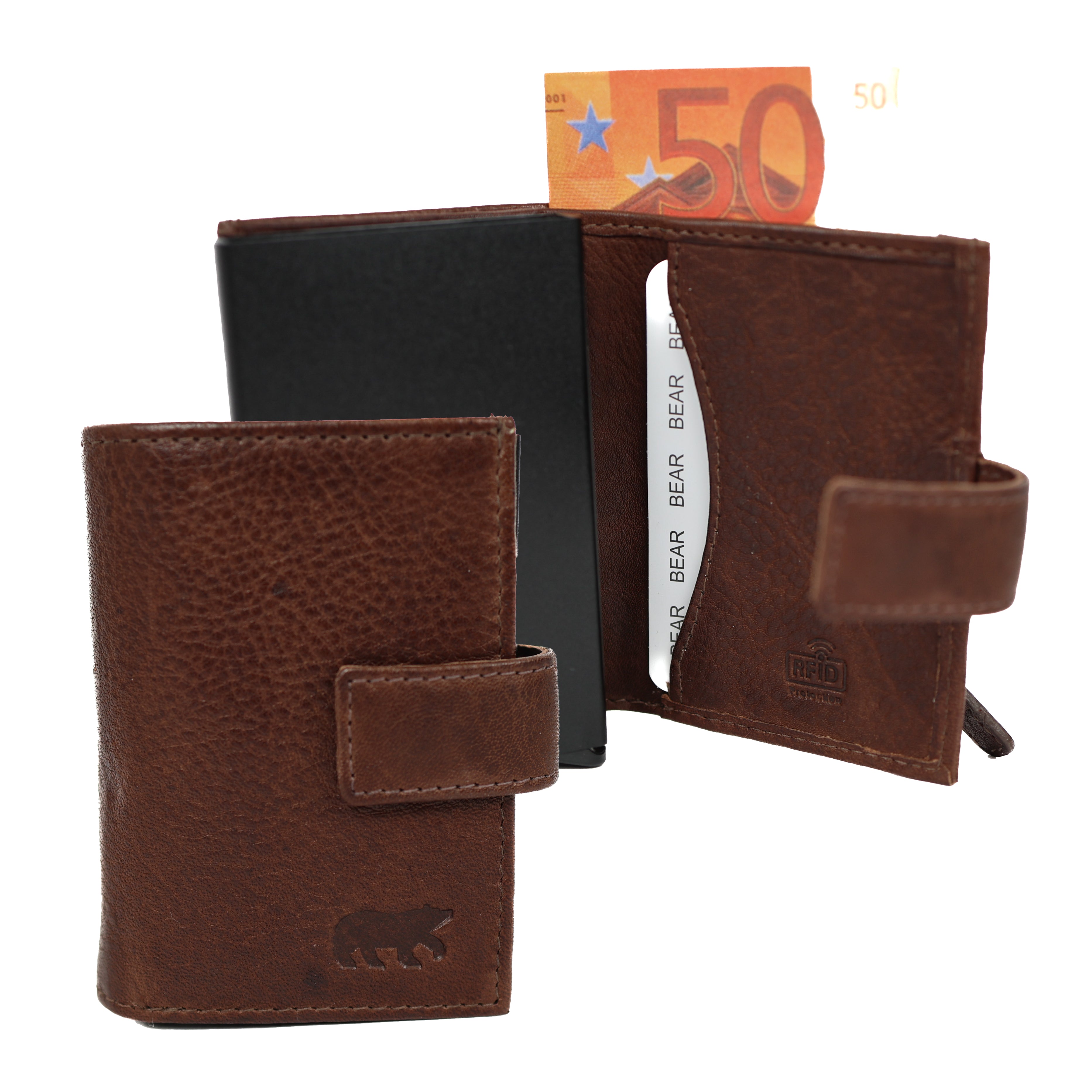 XL Kartenhalter 'Mo' Dunkelbraun