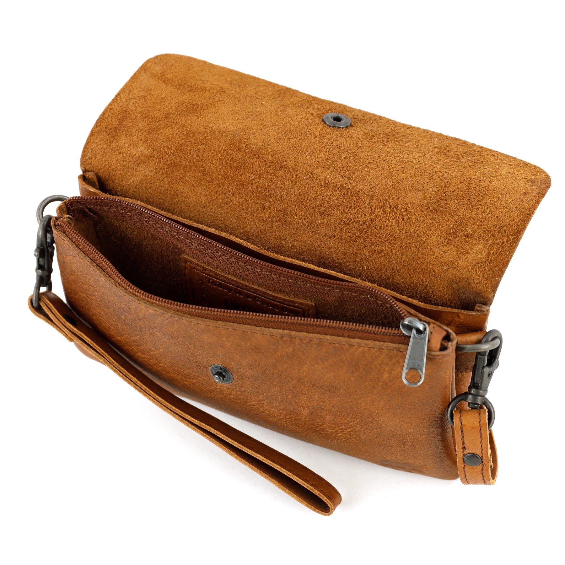 Clutch/Mini-Umhängetasche 'Lydia' Cognac