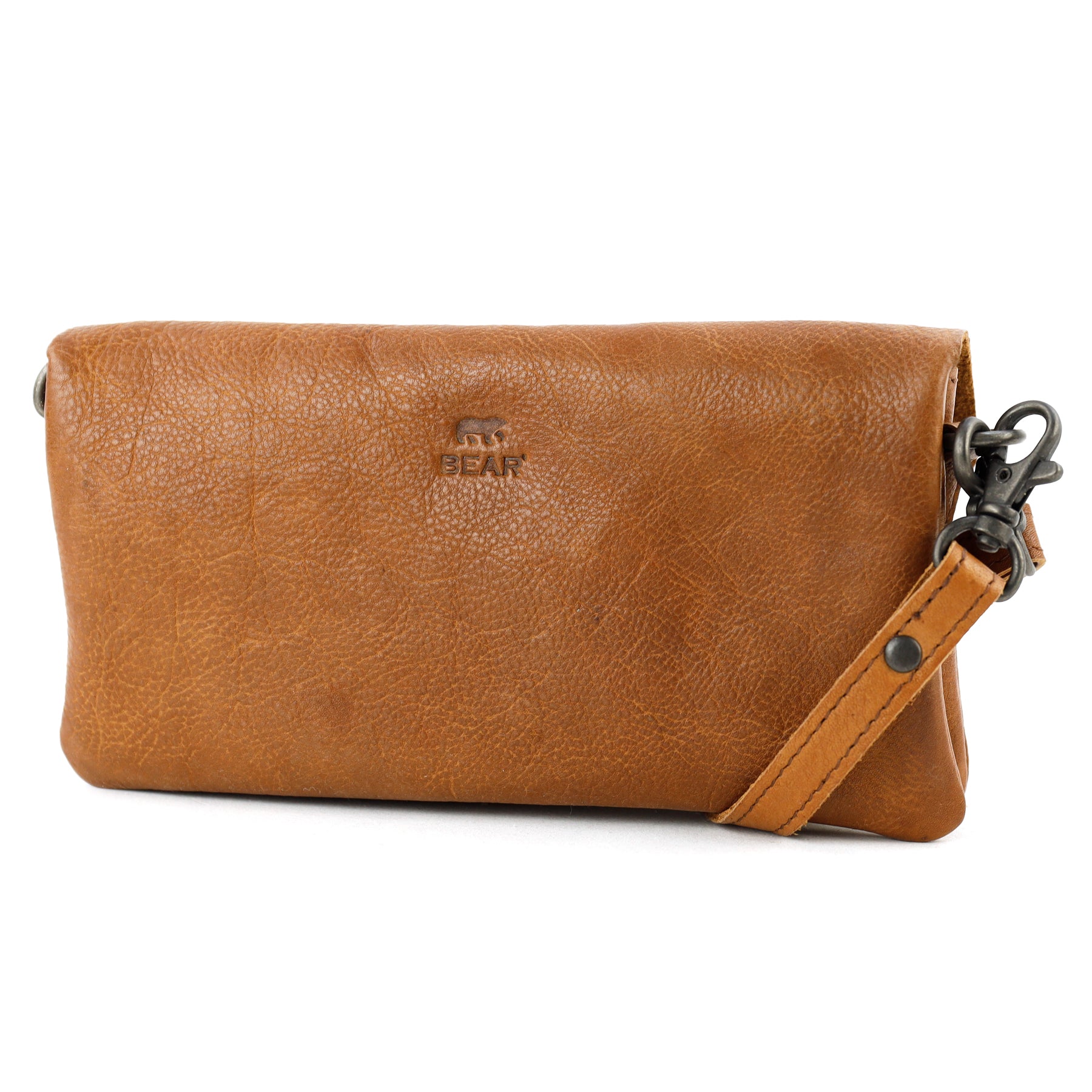 Clutch/Mini-Umhängetasche 'Lydia' Cognac