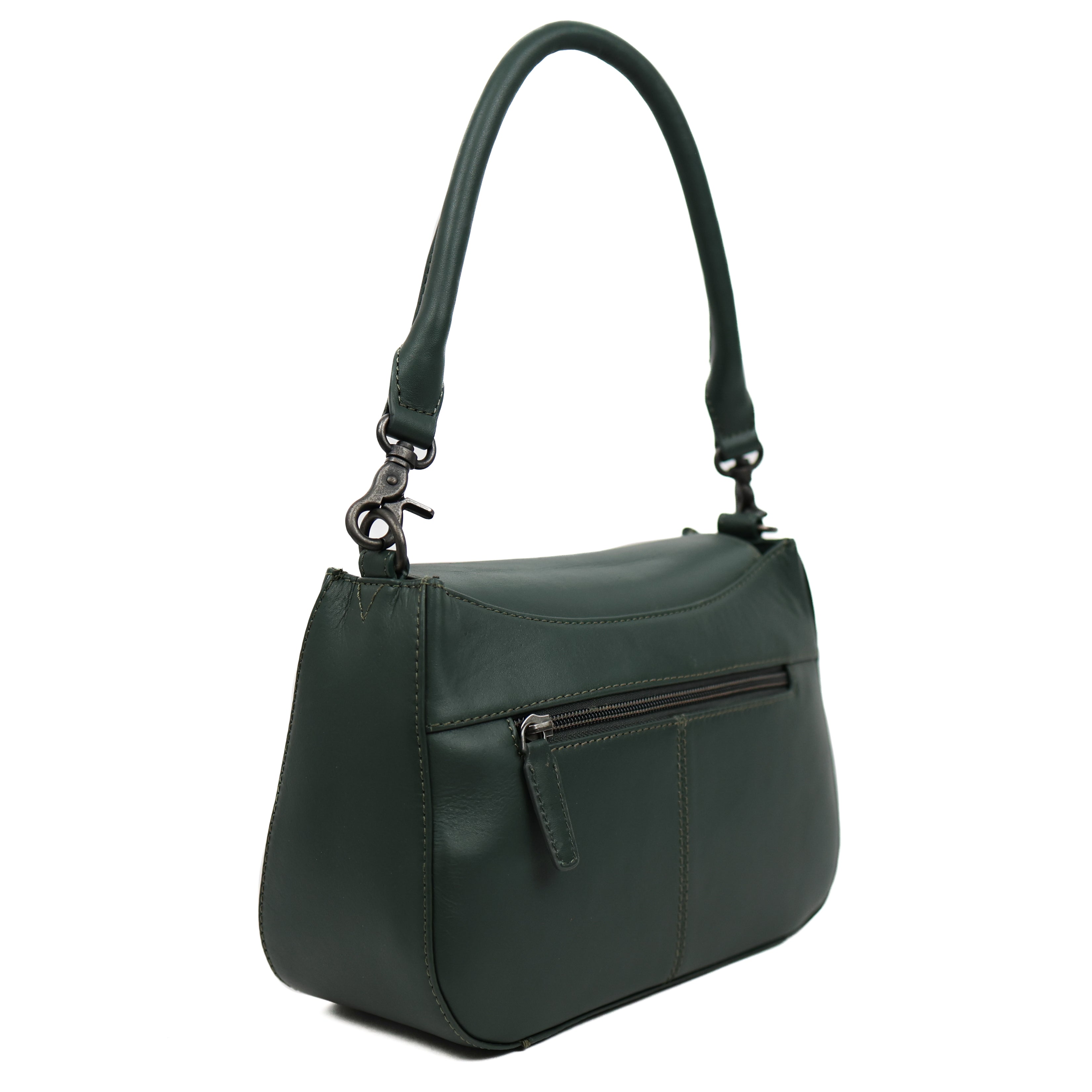 Hand-/Umhängetasche mit Überschlag 'Fenna' Green