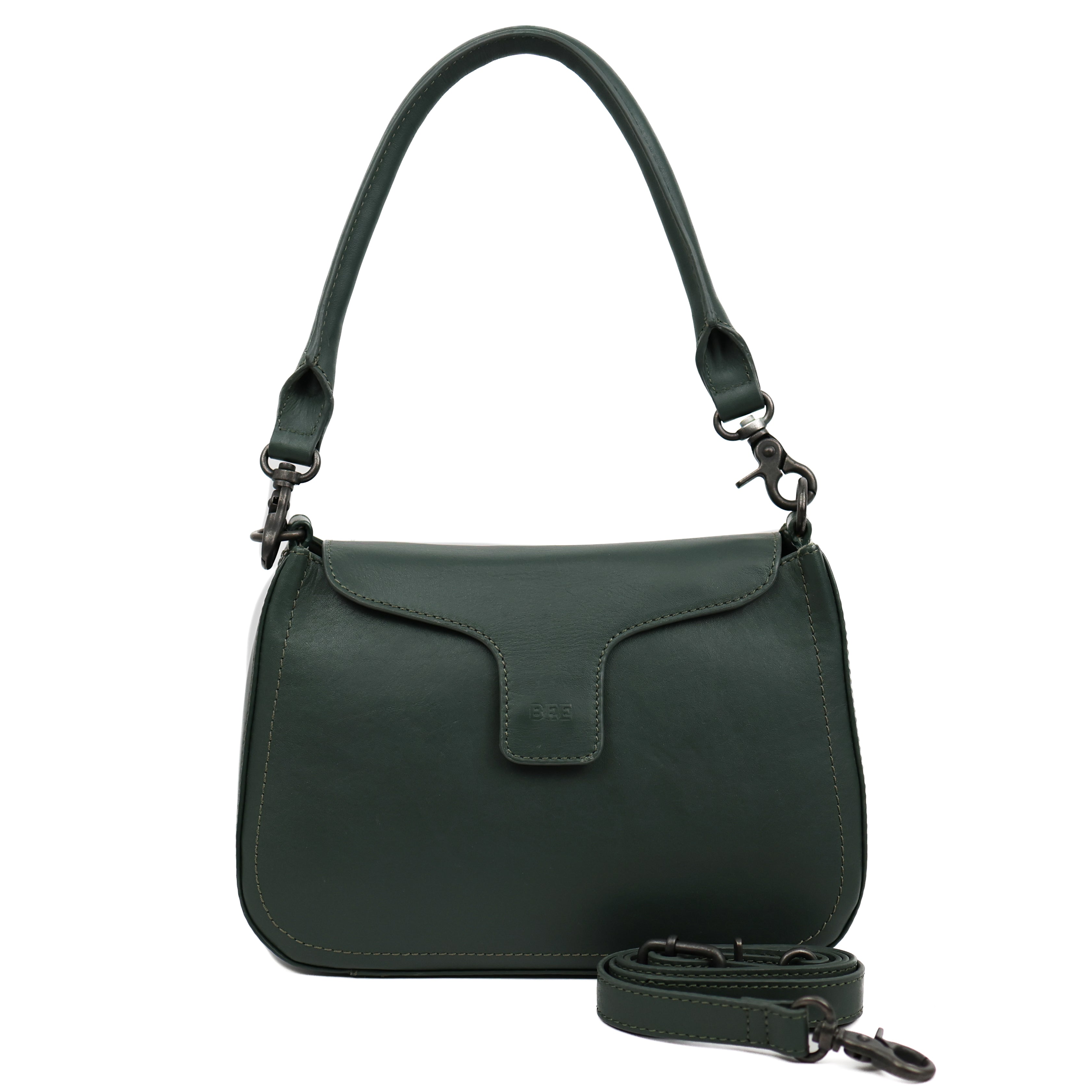 Hand-/Umhängetasche mit Überschlag 'Fenna' Green