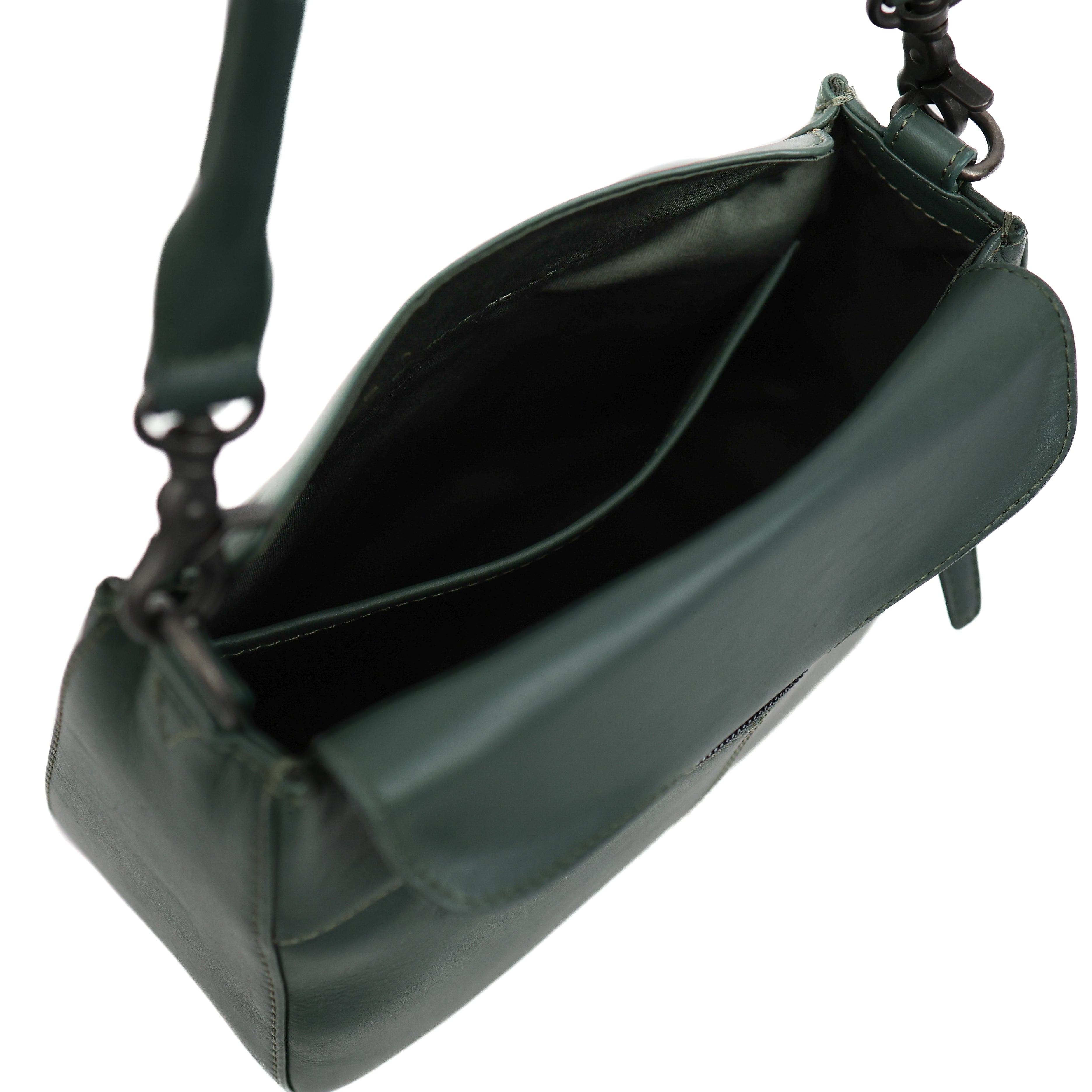 Hand-/Umhängetasche mit Überschlag 'Fenna' Green