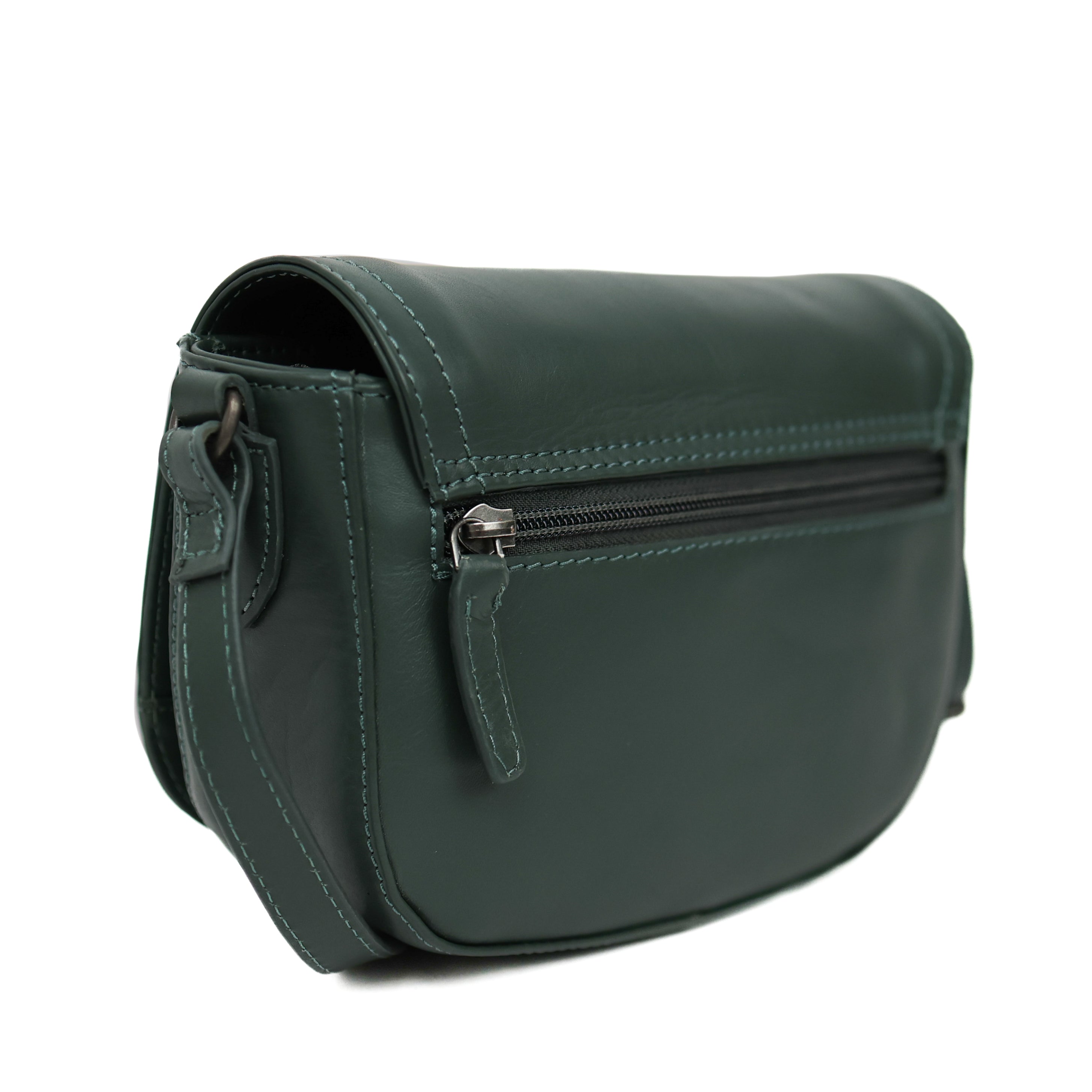 Umhängetasche mit Überschlag 'Anastasia' Green