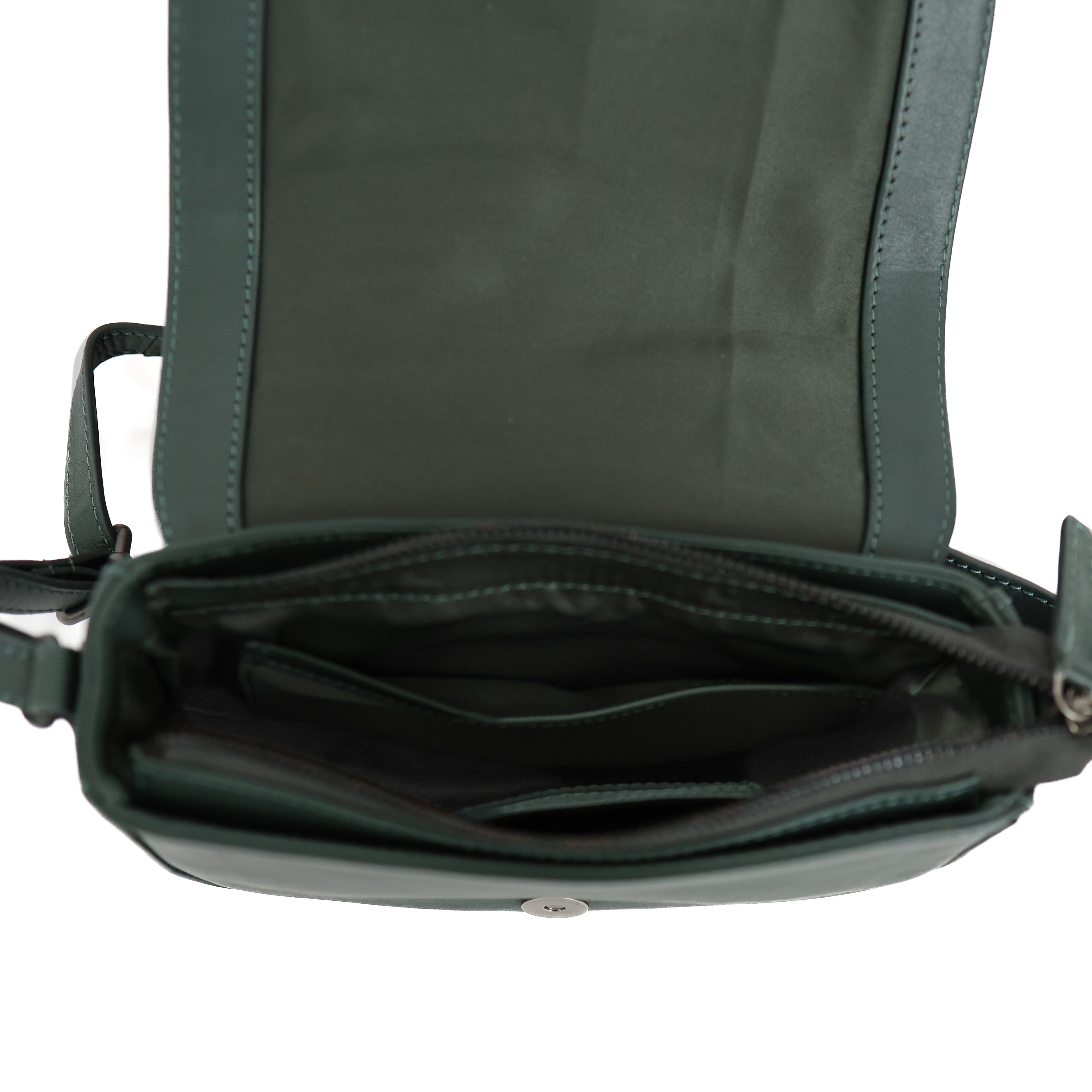 Umhängetasche mit Überschlag 'Anastasia' Green