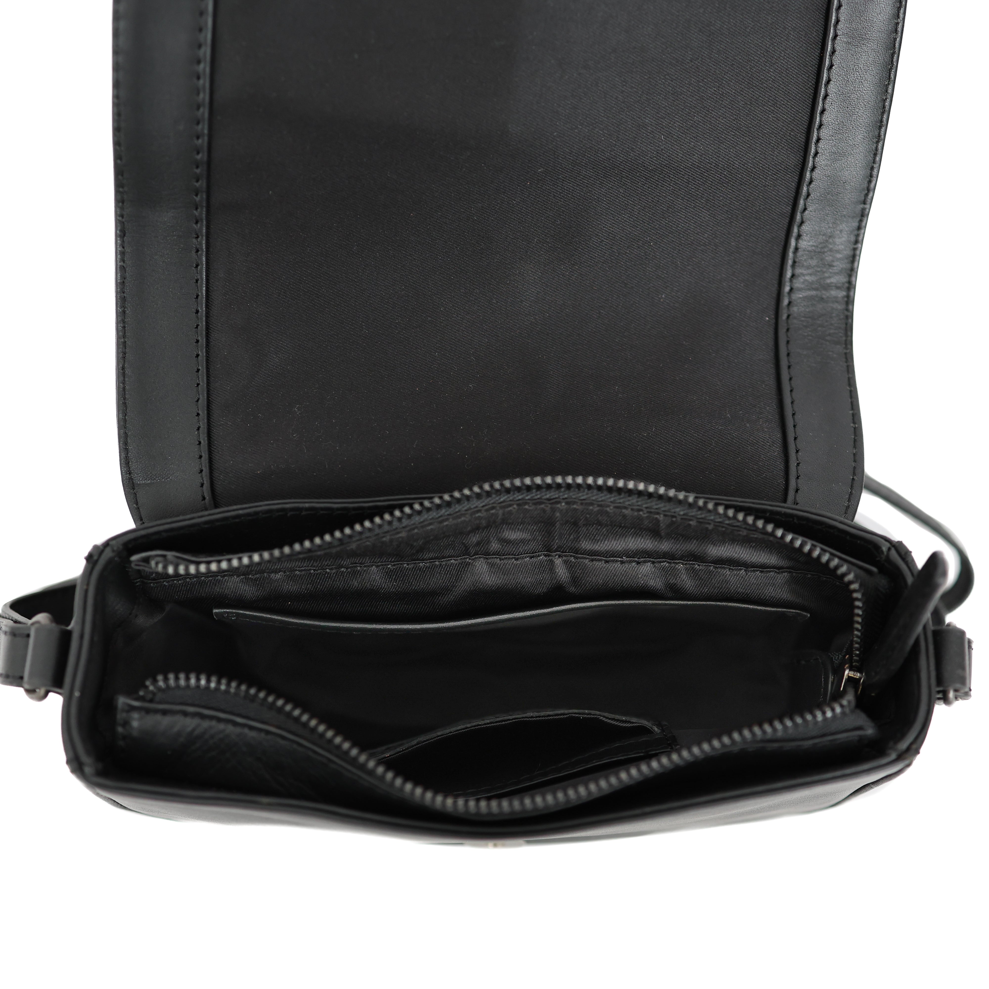 Umhängetasche mit Überschlag 'Anastasia' Black