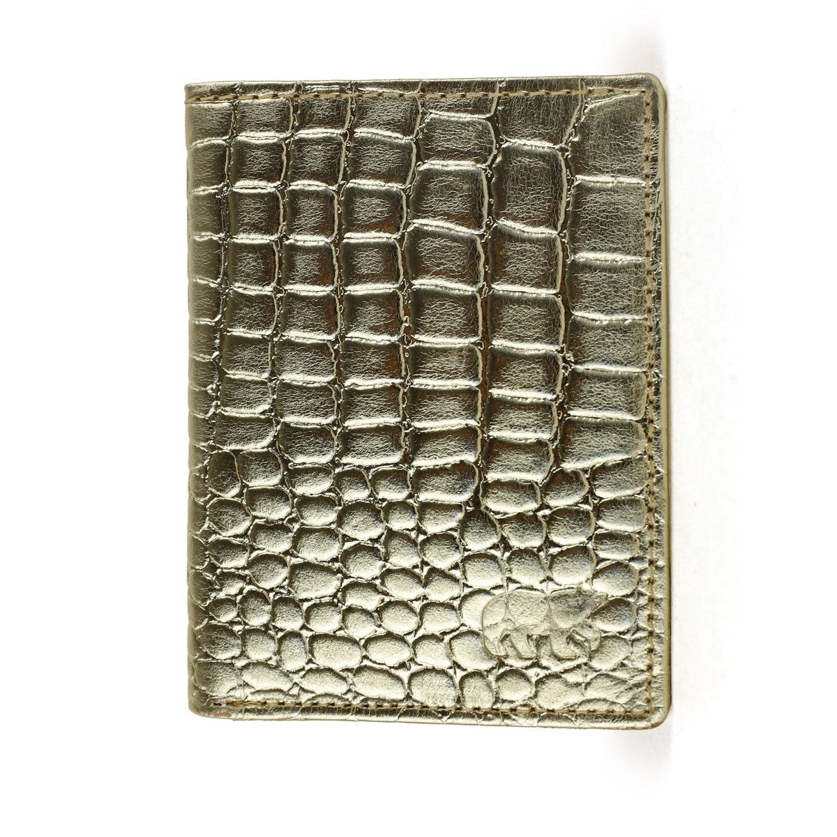 Kartenhalter mit Geldscheinfach 'Cas' Croco Champagne