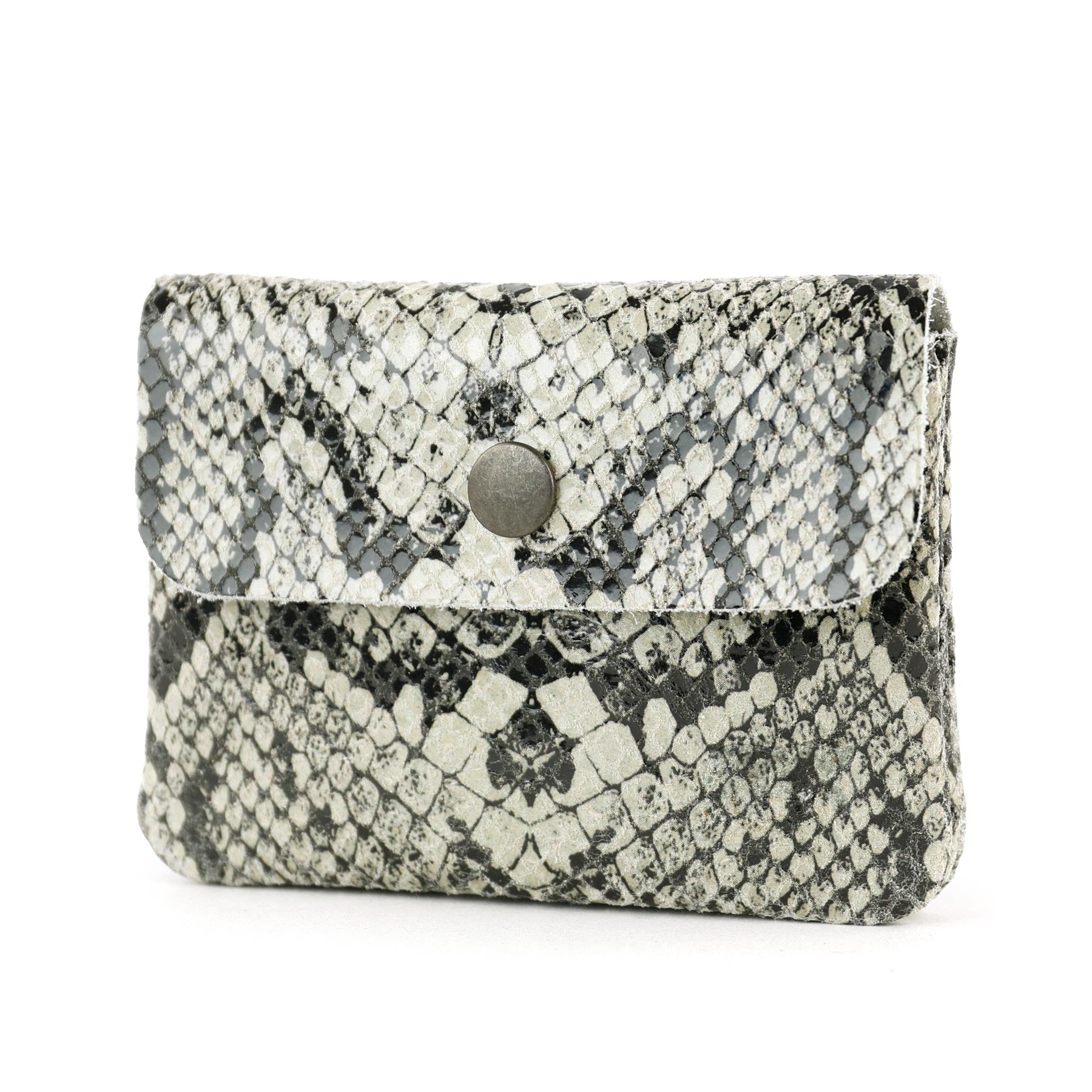 Portemonneetje 'Pietje' snake grey