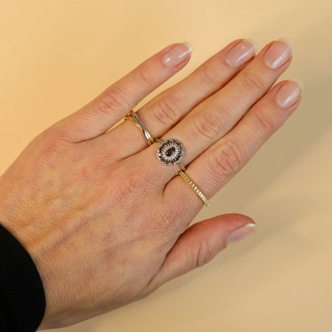 Kae Smoky Flower ring Silver