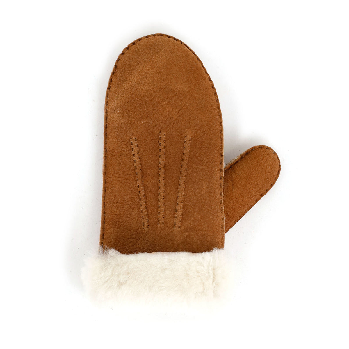 Women's Sheepskin Mittens 'Sofia' – Dark Chestnut