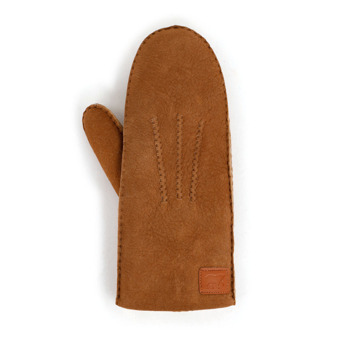 Women's Sheepskin Mittens 'Sofia' – Dark Chestnut
