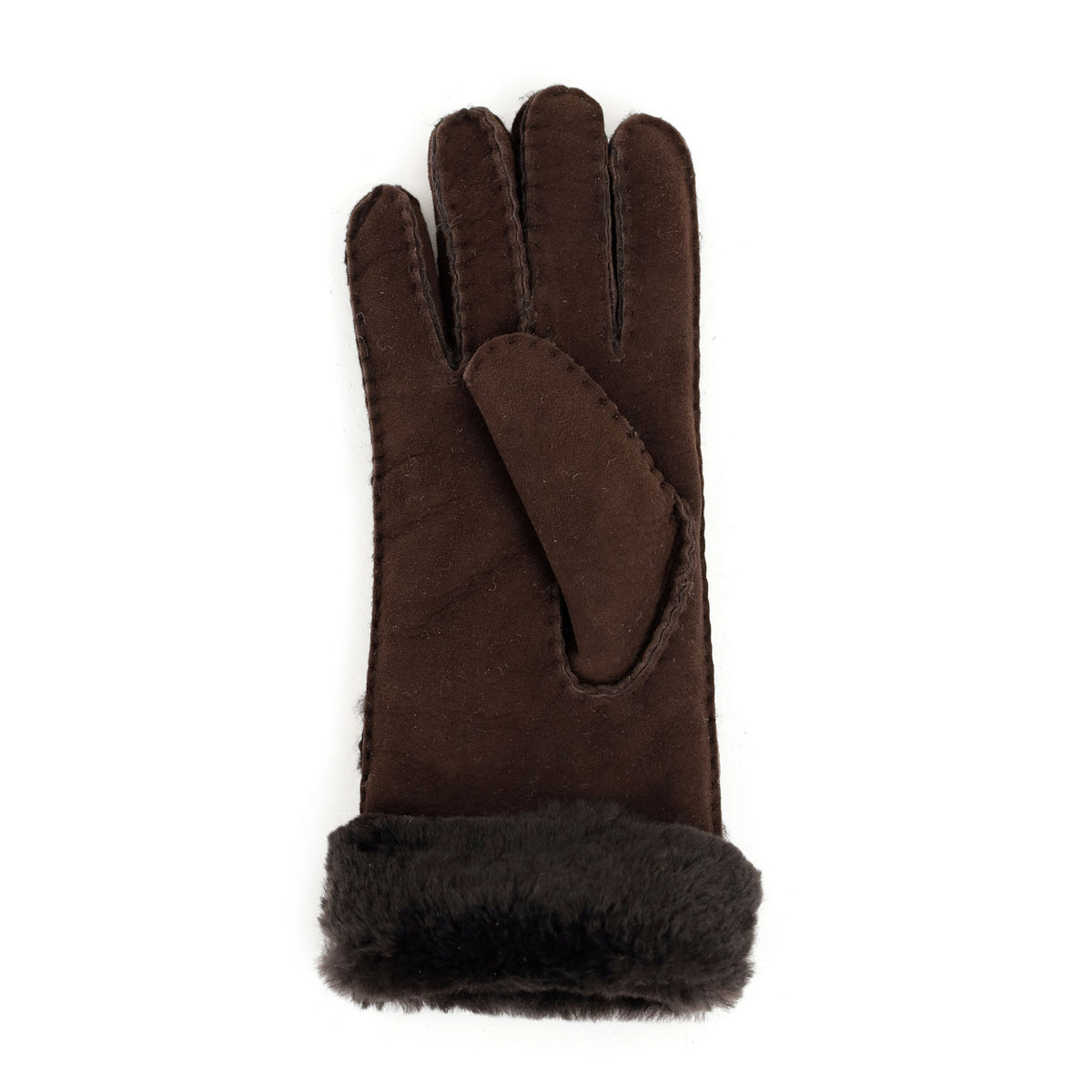 Damen Schafwoll-Handschuhe 'Elise' dunkelbraun