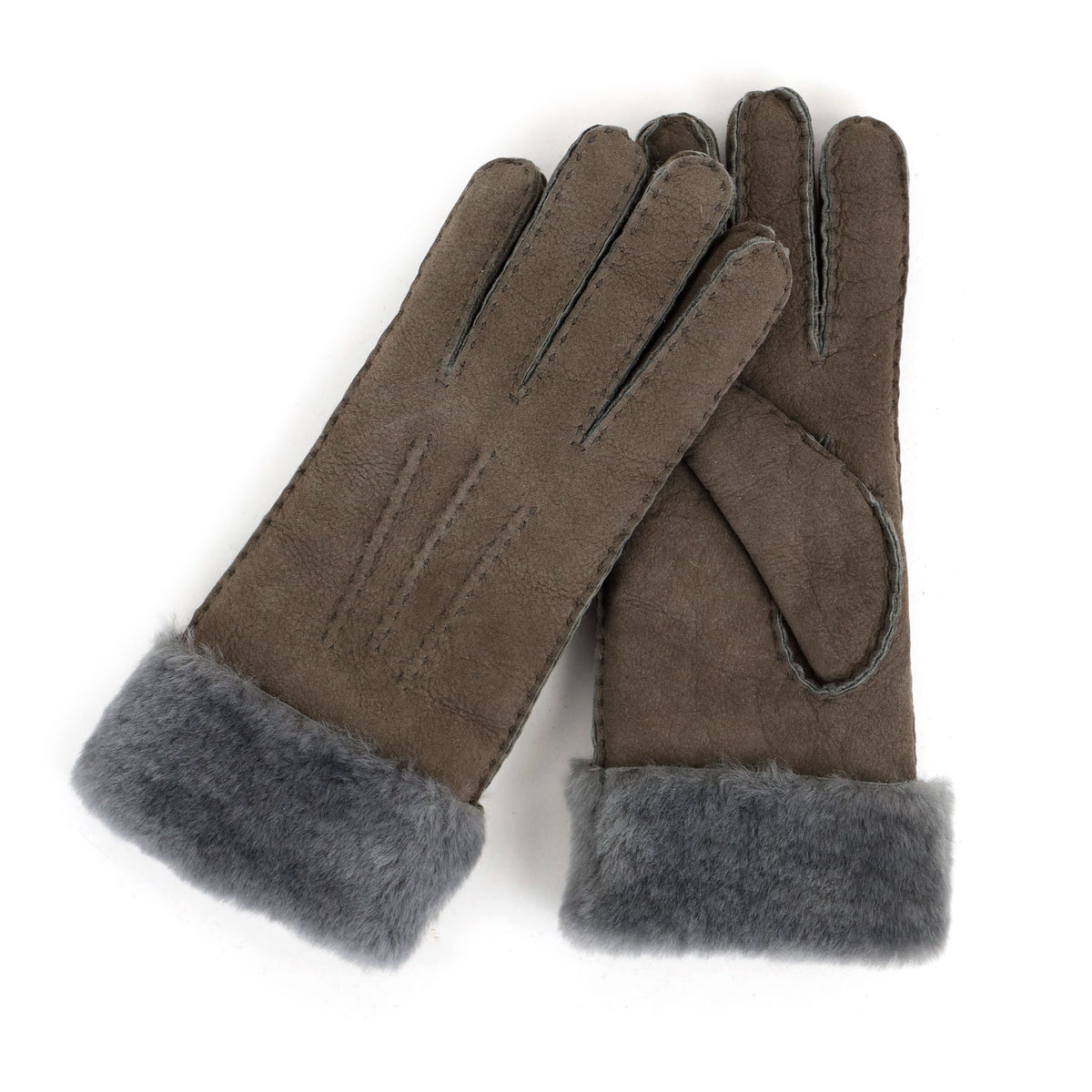 Damen Schafwoll-Handschuhe 'Elise' grau