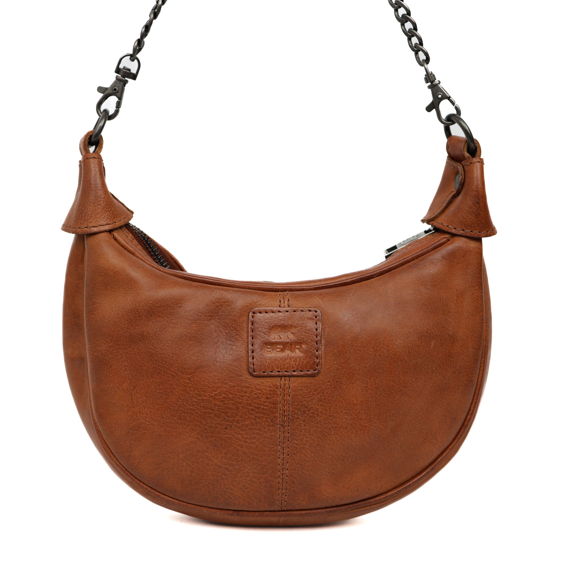 Hand-/Umhängetasche mit Kette 'Amira' Cognac