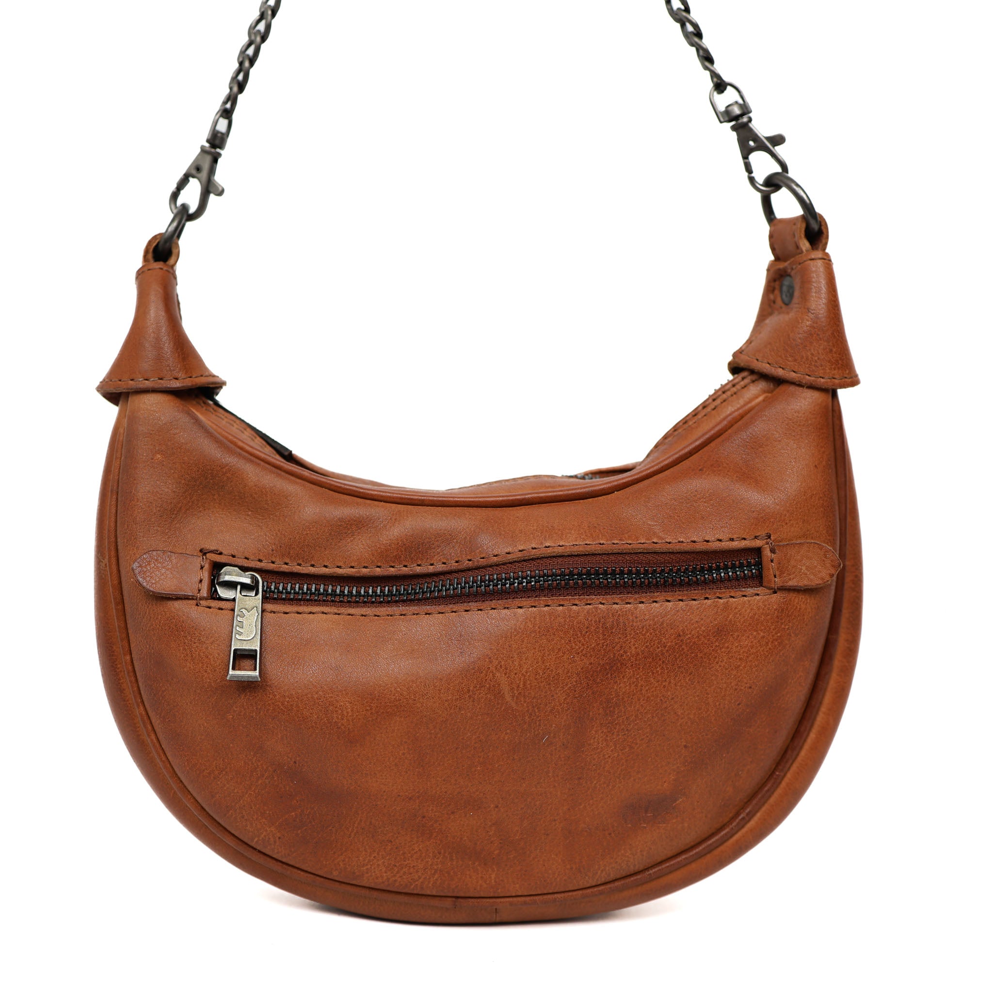 Hand-/Umhängetasche mit Kette 'Amira' Cognac