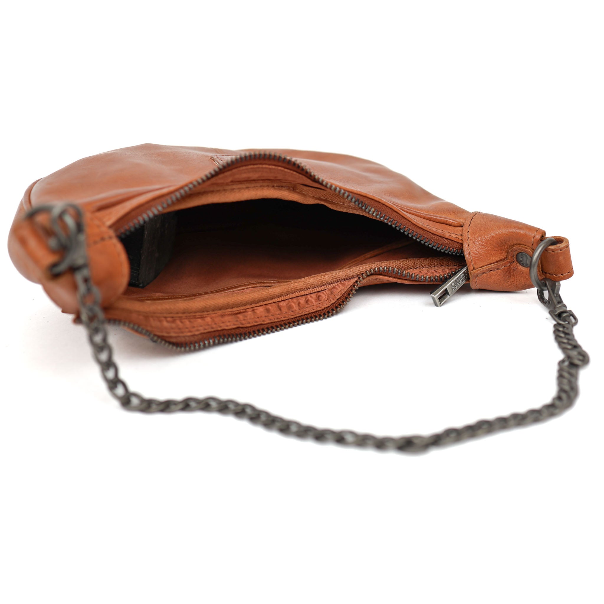 Hand-/Umhängetasche mit Kette 'Amira' Cognac
