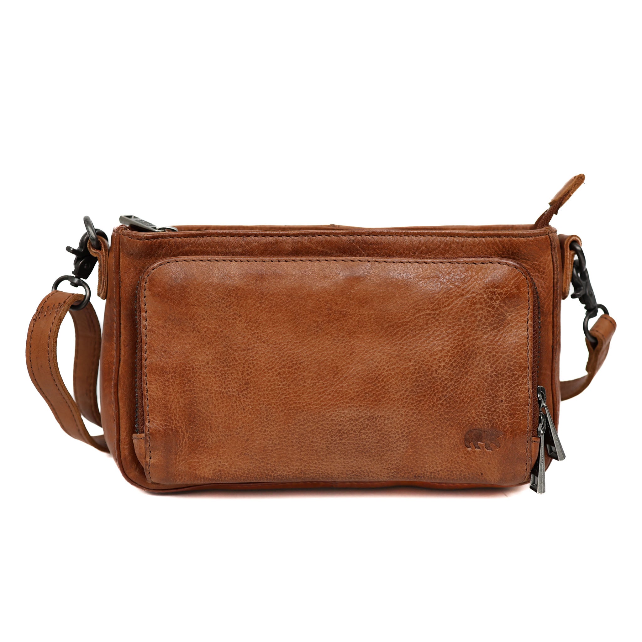Kleine Hand-/Umhängetasche 'Livia' Cognac