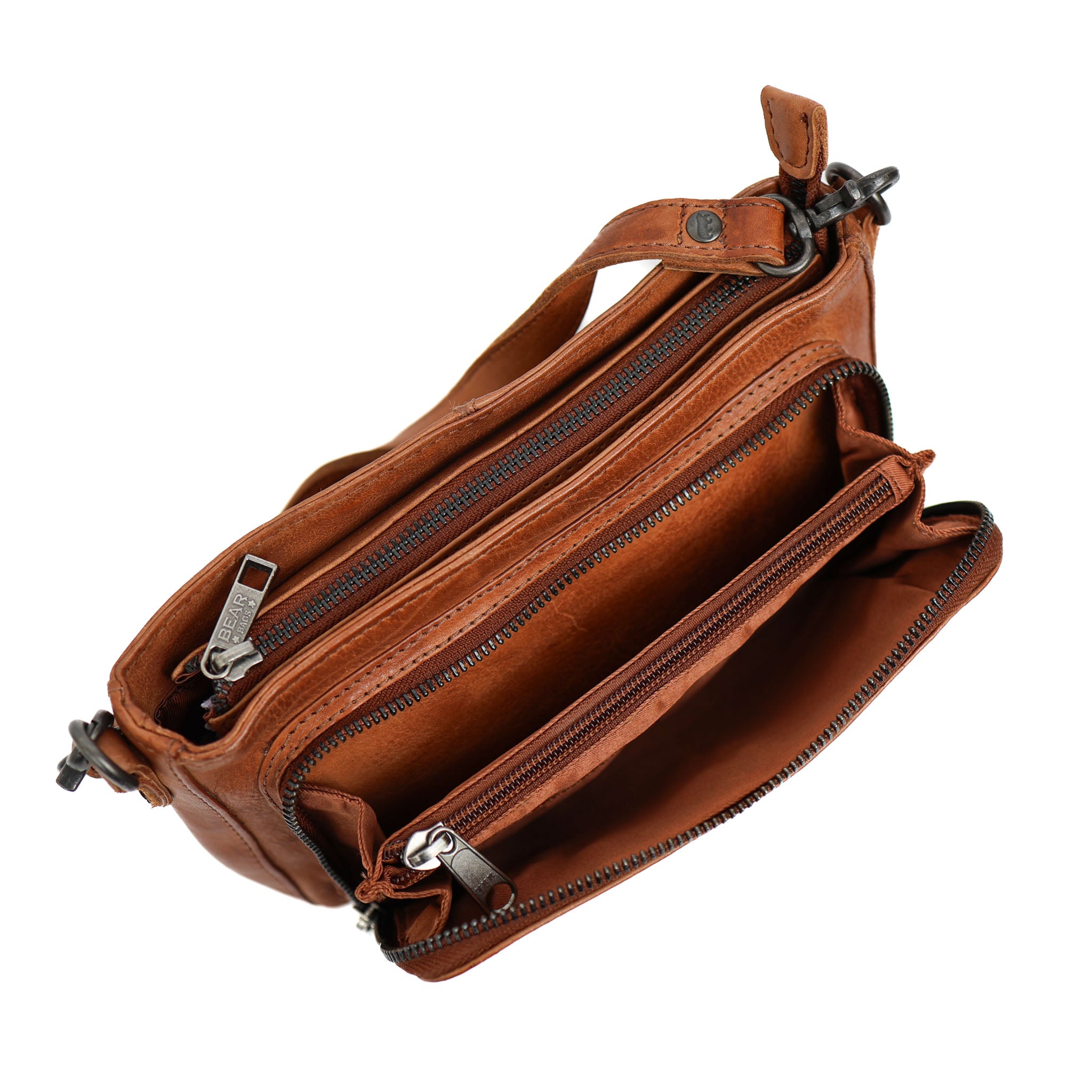 Kleine Hand-/Umhängetasche 'Livia' Cognac