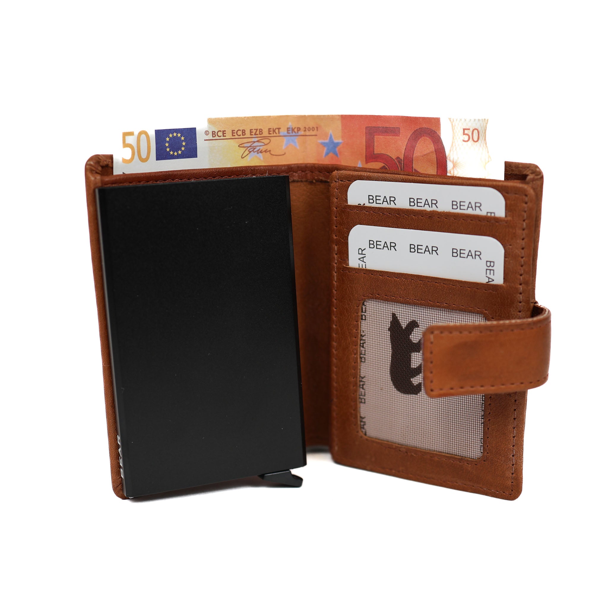 Großer Kartenhalter 'Otis' Cognac