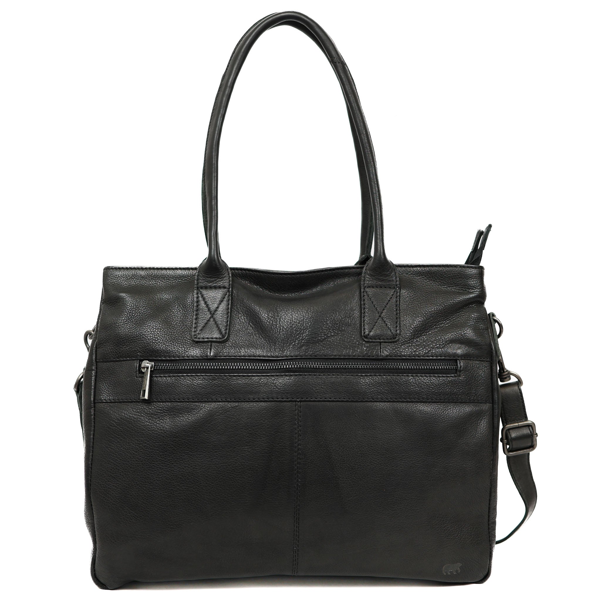 Hand-/Umhängetasche mit Laptopfach 'Maeve' Schwarz