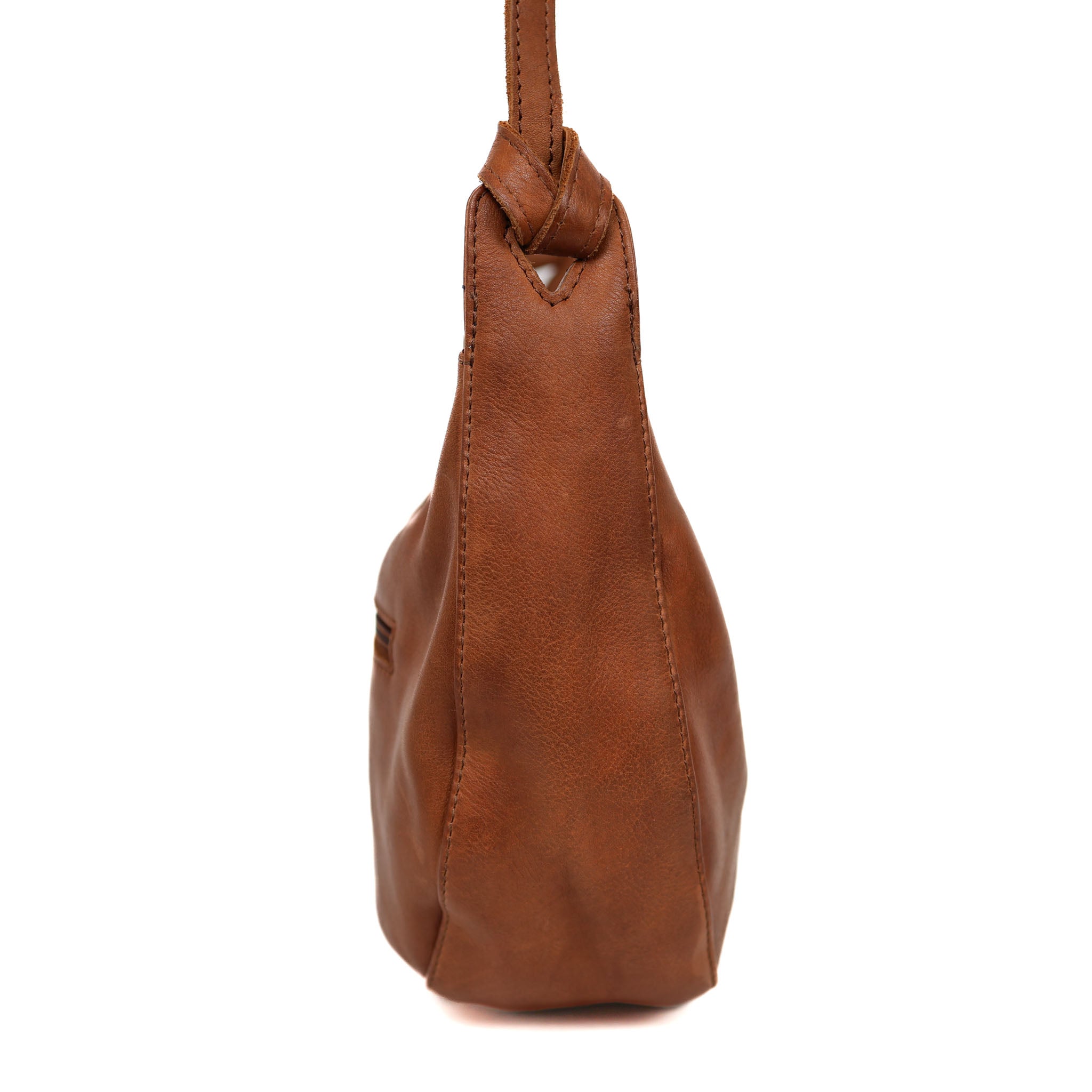 Mittelgroße Beuteltasche 'Senn' Cognac