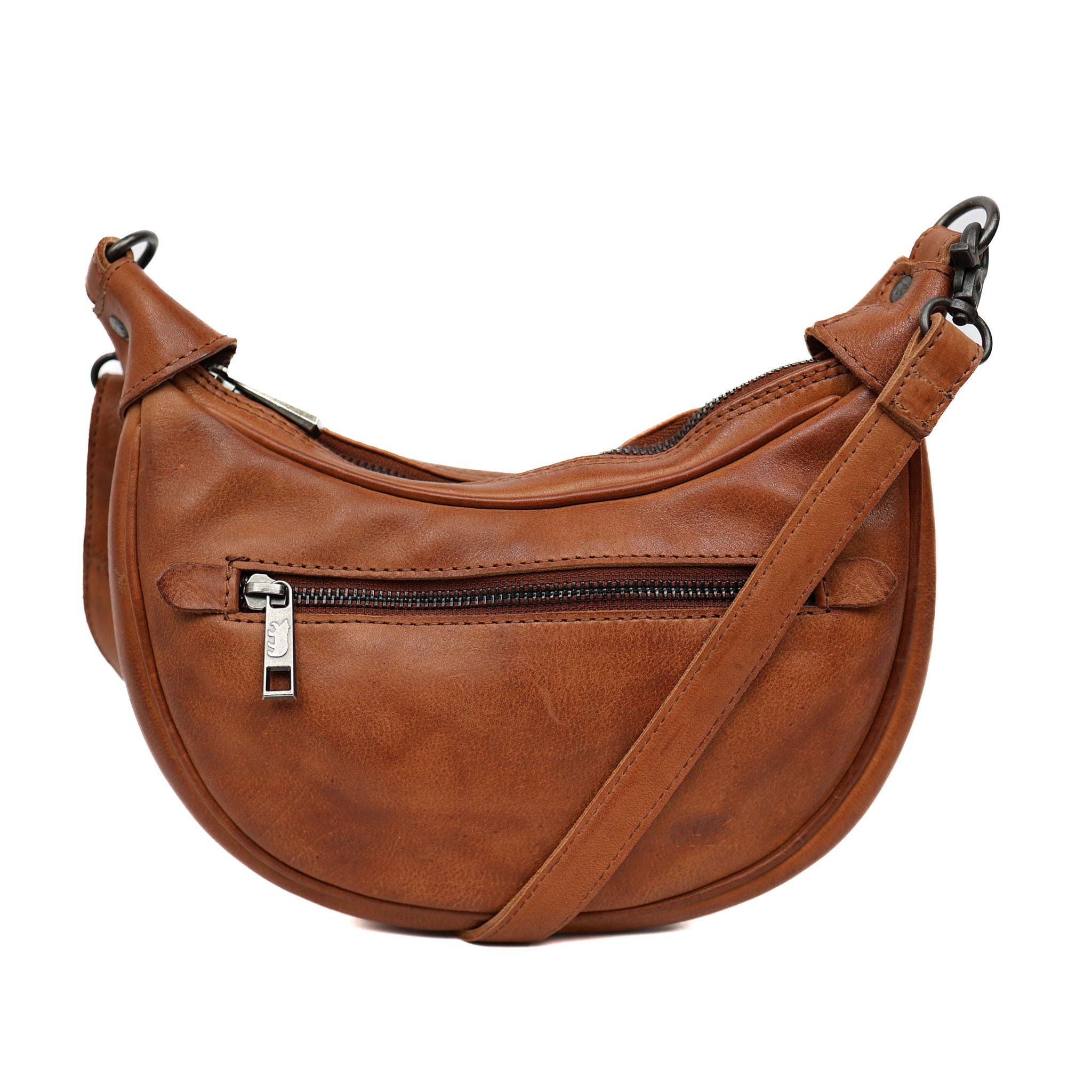 Hand-/Umhängetasche mit Kette 'Amira' Cognac