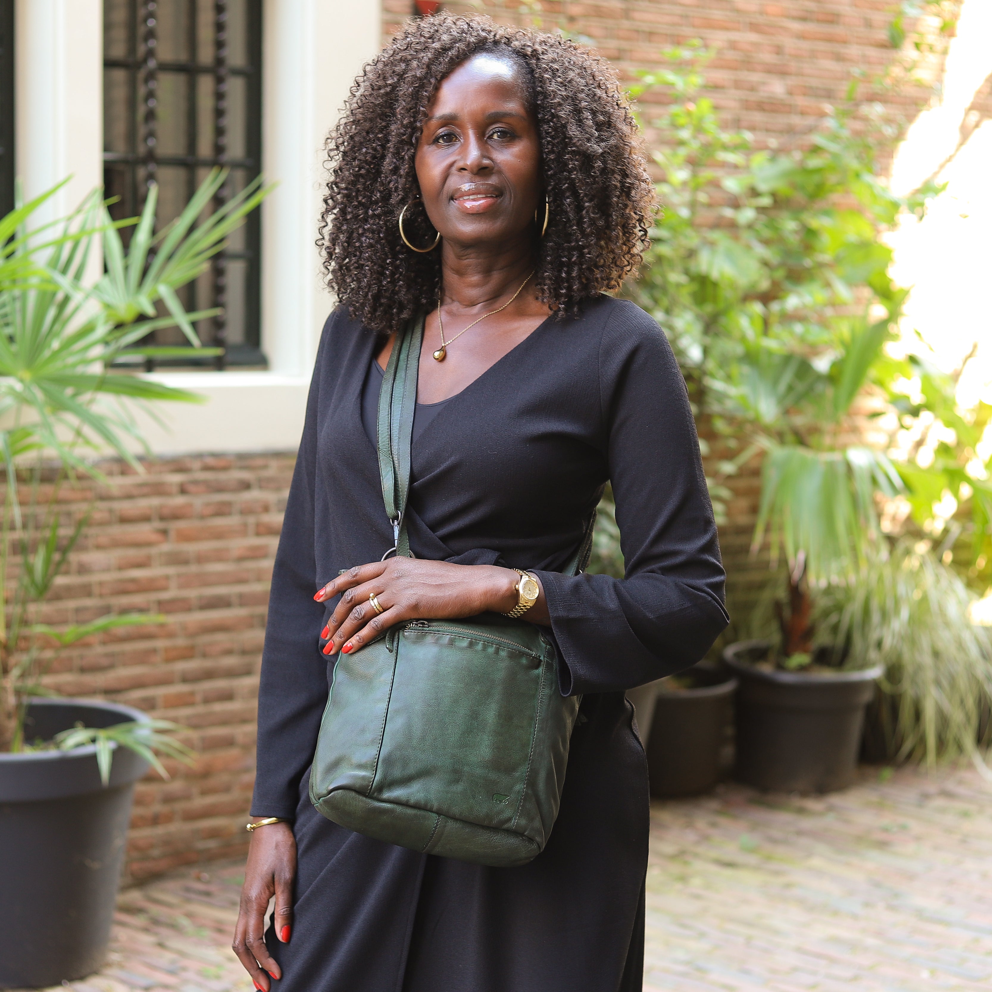 Rucksack/Umhängetasche 'Sandy' Grün