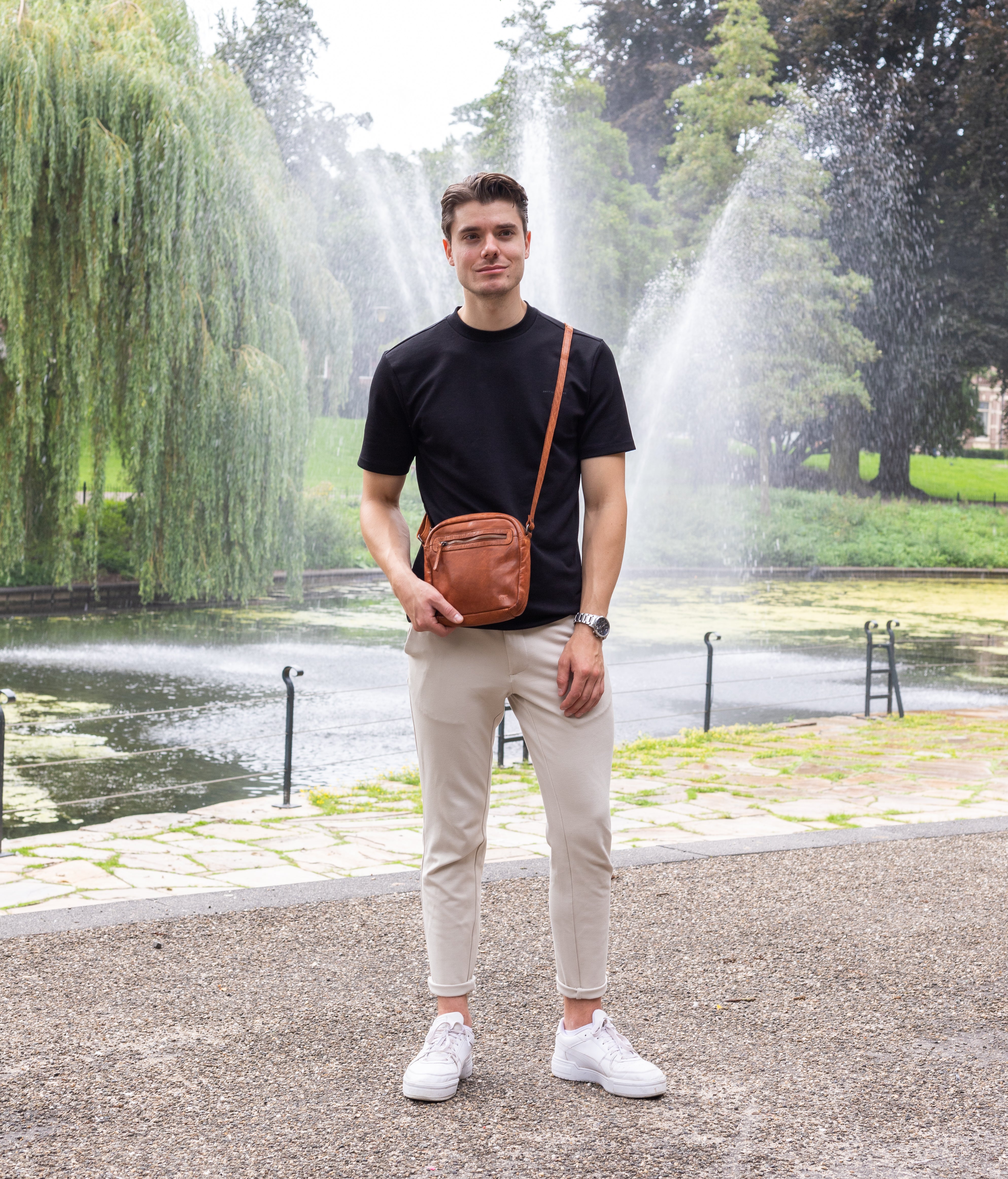 Umhängetasche 'Ray' Cognac - CL 35952