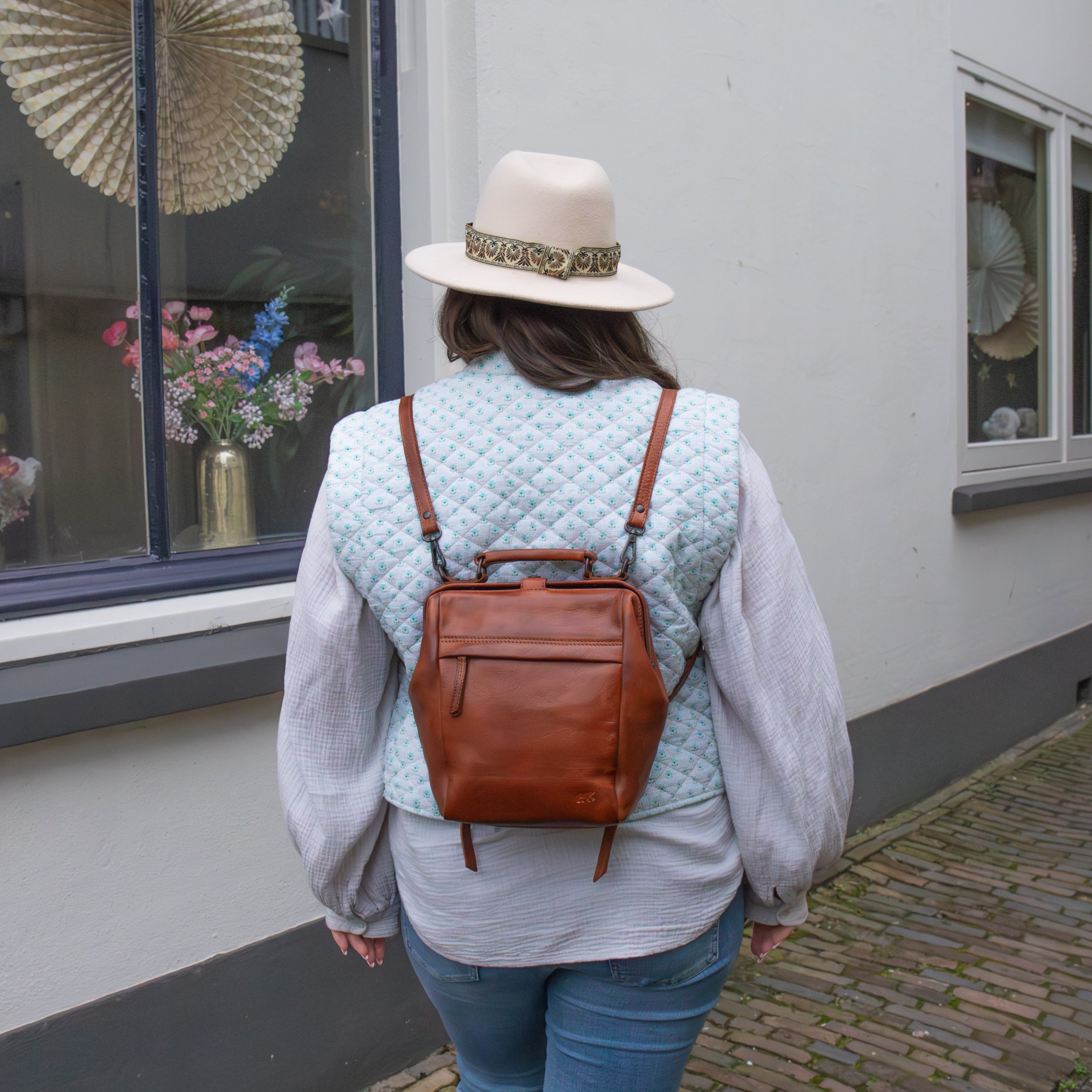 Arzttasche/Rucksack 'Shelly' Cognac