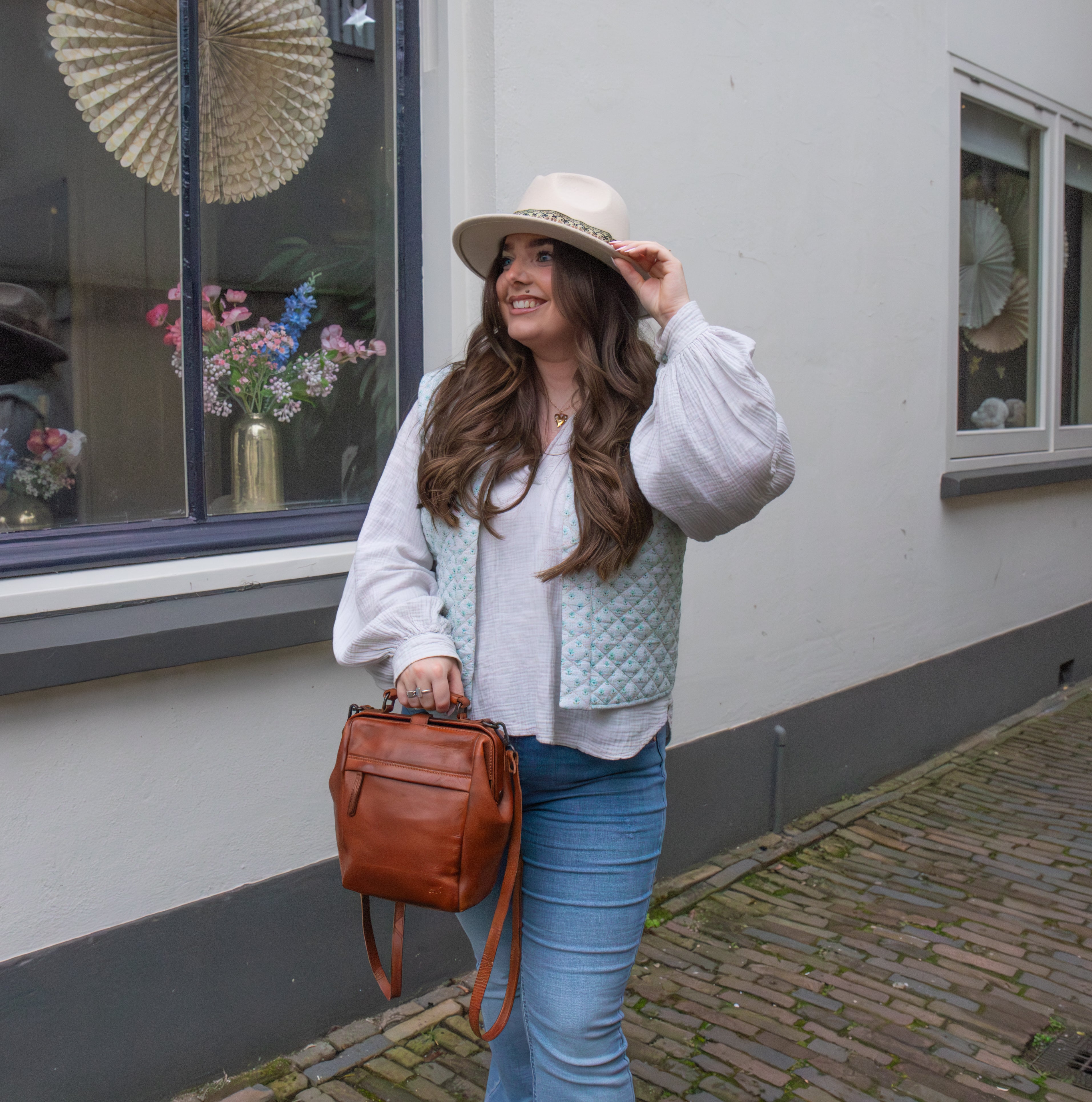 Arzttasche/Rucksack 'Shelly' Cognac
