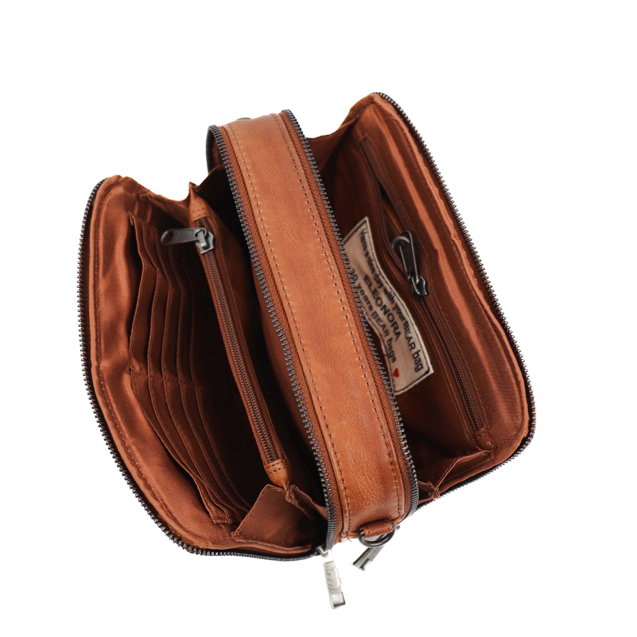 Umhängetasche/Schultertasche 'Eleonora' cognac