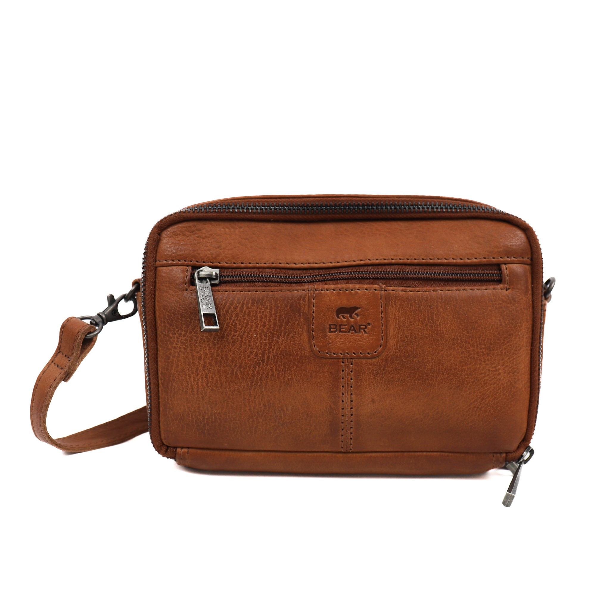 Umhängetasche/Schultertasche 'Eleonora' cognac
