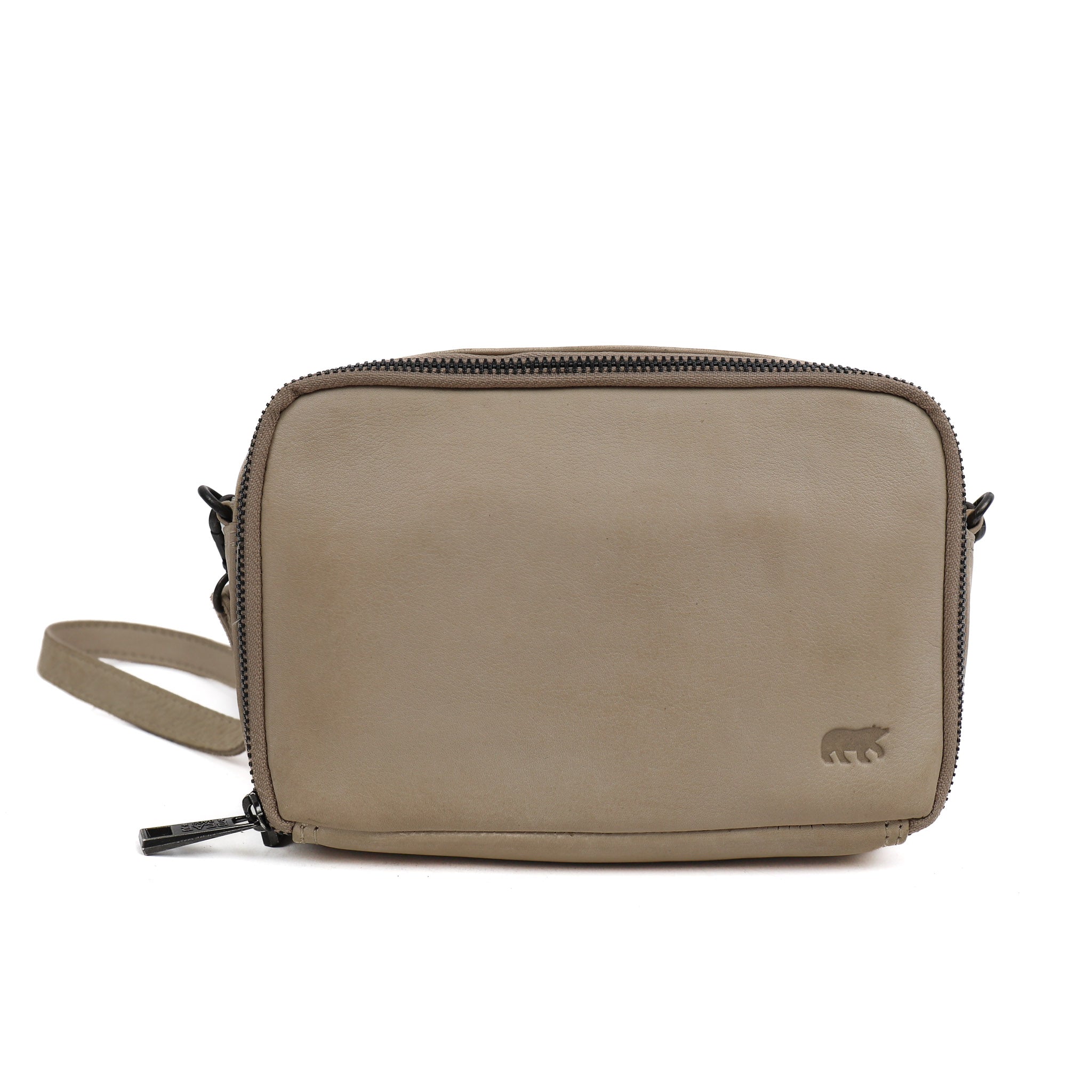 Umhängetasche/Schultertasche 'Eleonora' aus Feather/Beige