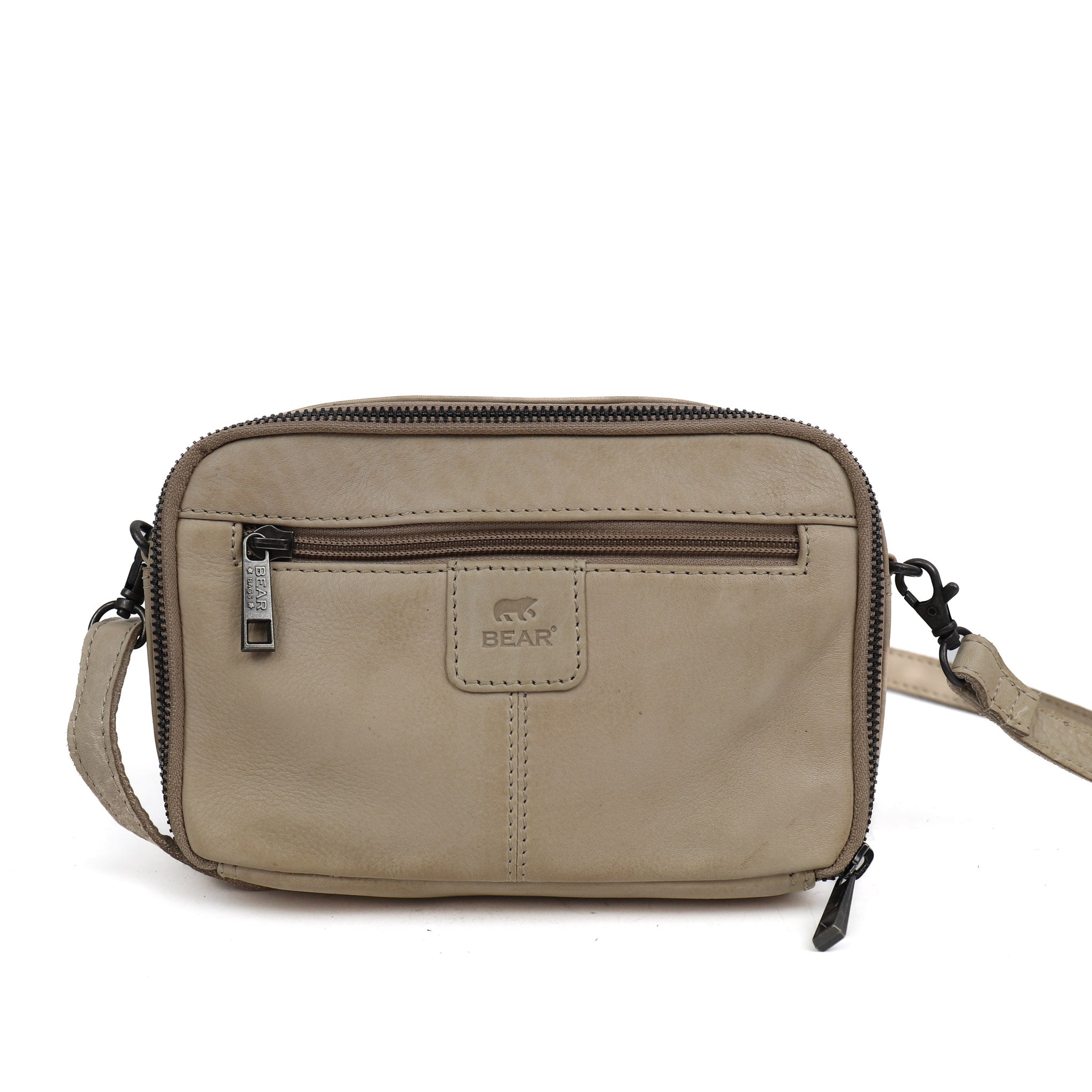 Umhängetasche/Schultertasche 'Eleonora' aus Feather/Beige