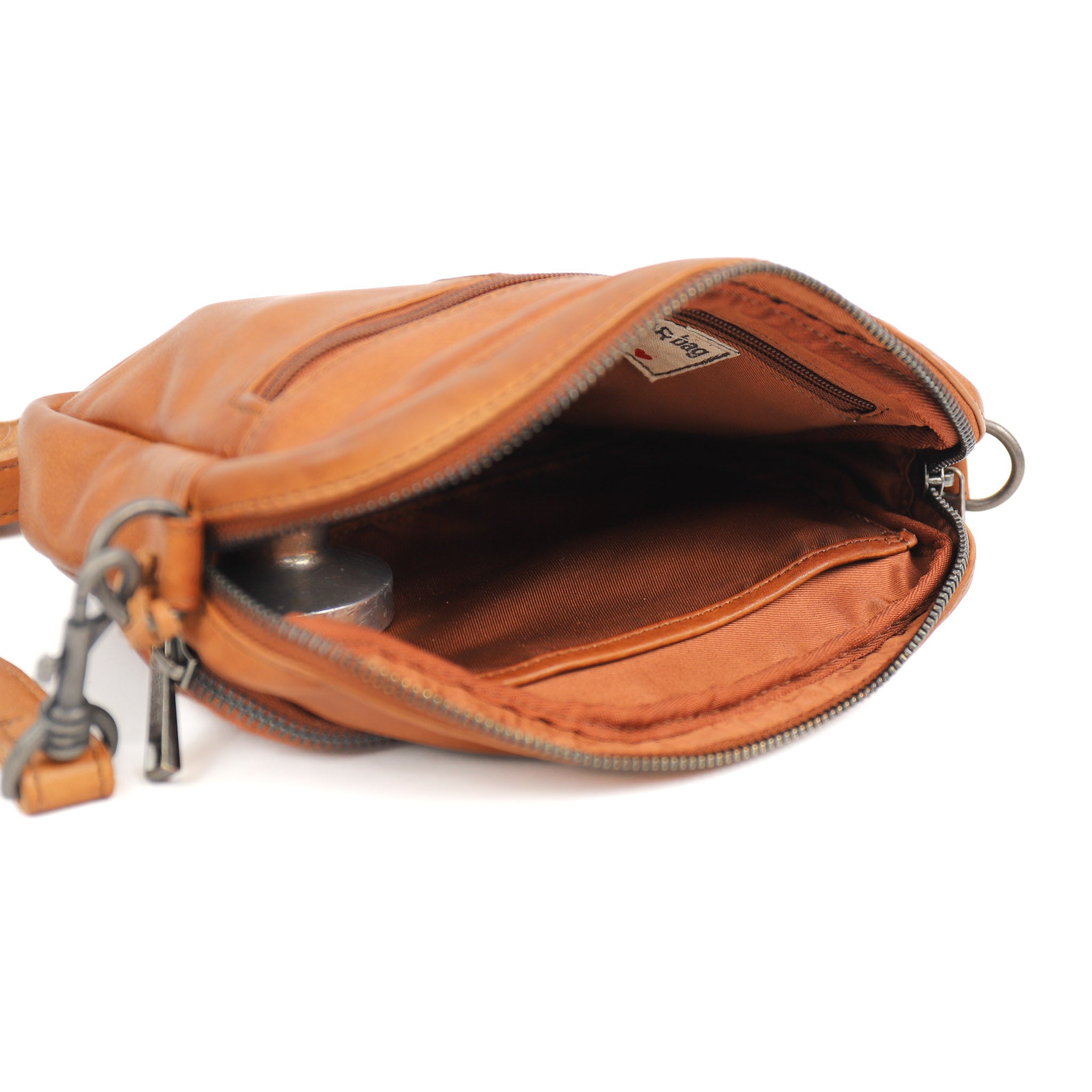 Umhängetasche 'Peggy' Cognac