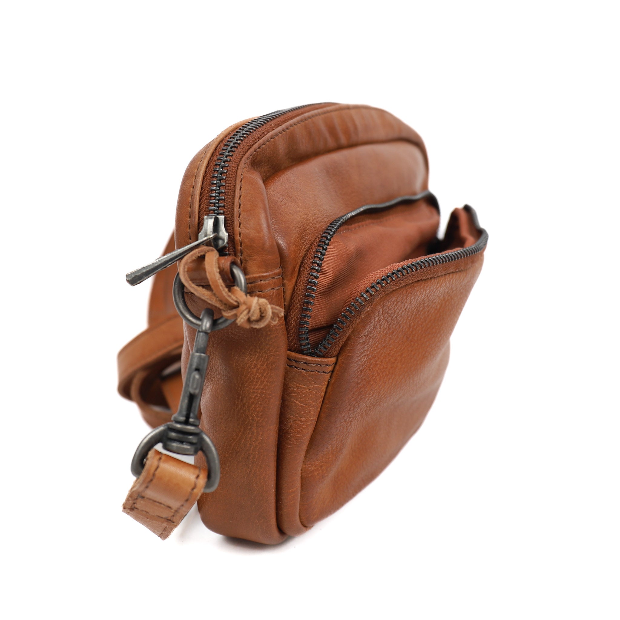 Umhängetasche 'Peggy' Cognac