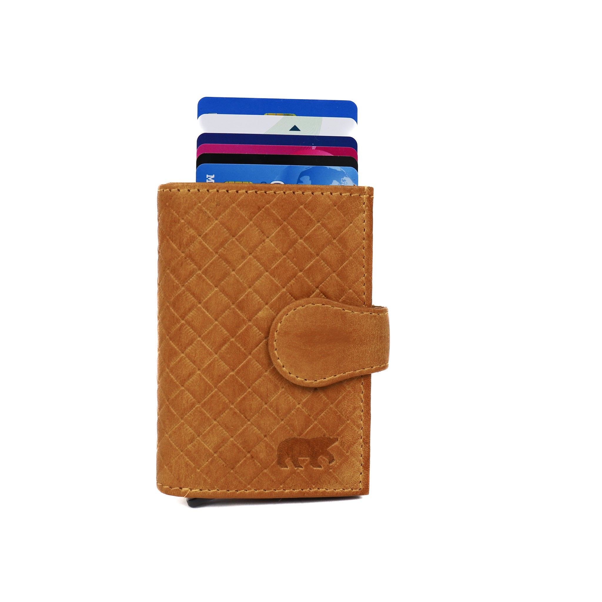 Geflochtener Kartenhalter 'Elsie' Gelb