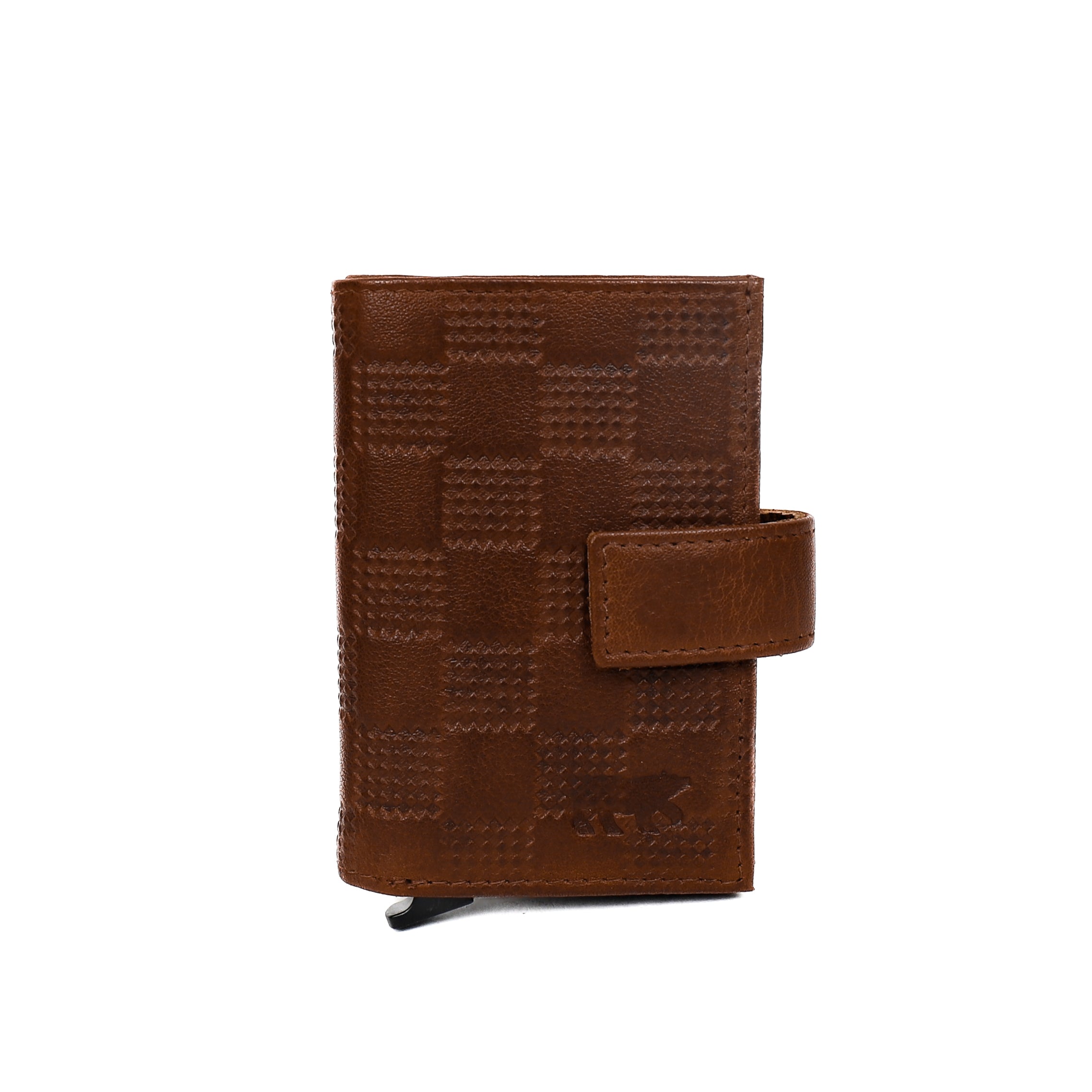 Kartenhalter 'Elsie' Block/Cognac