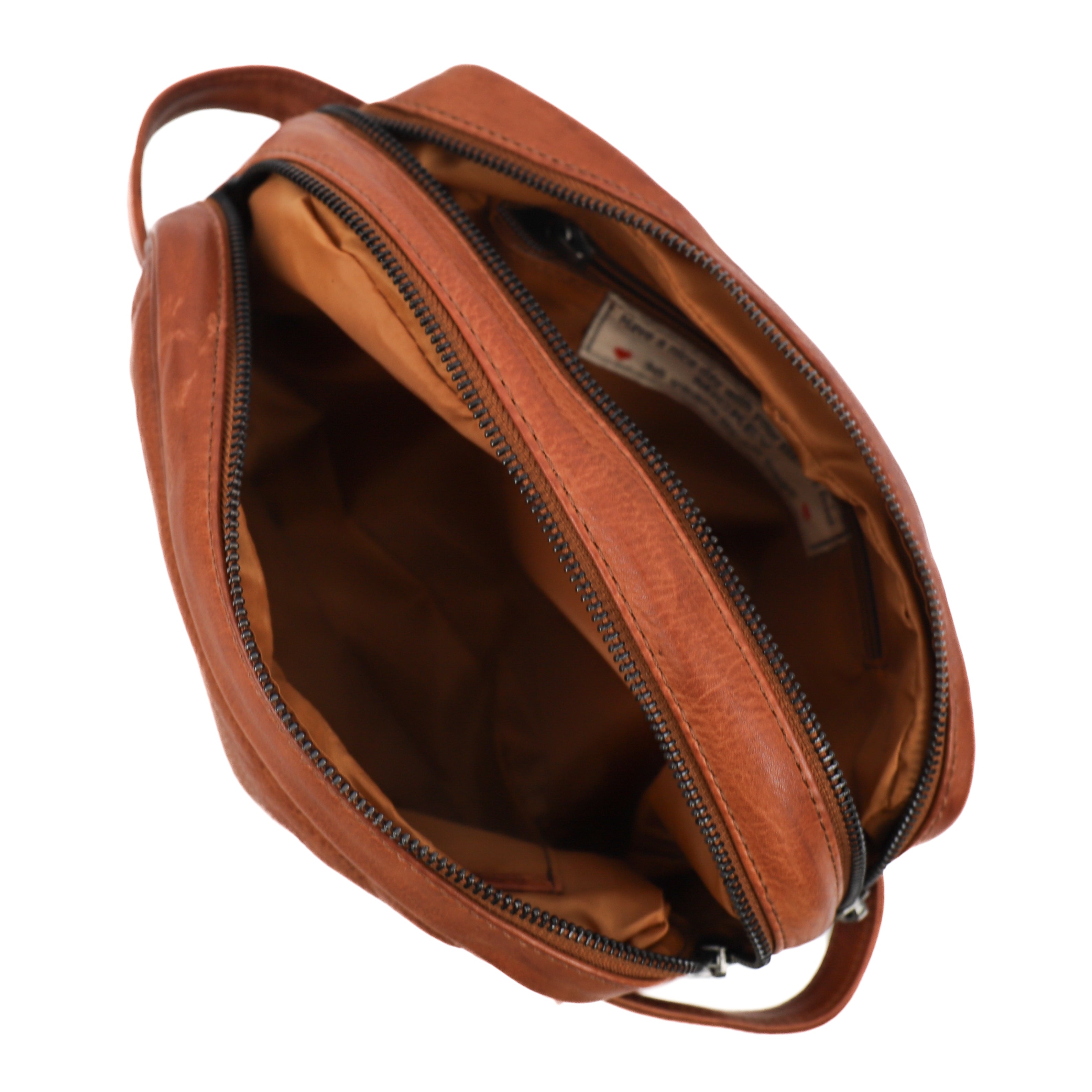 Kulturbeutel 'Mickey' Cognac