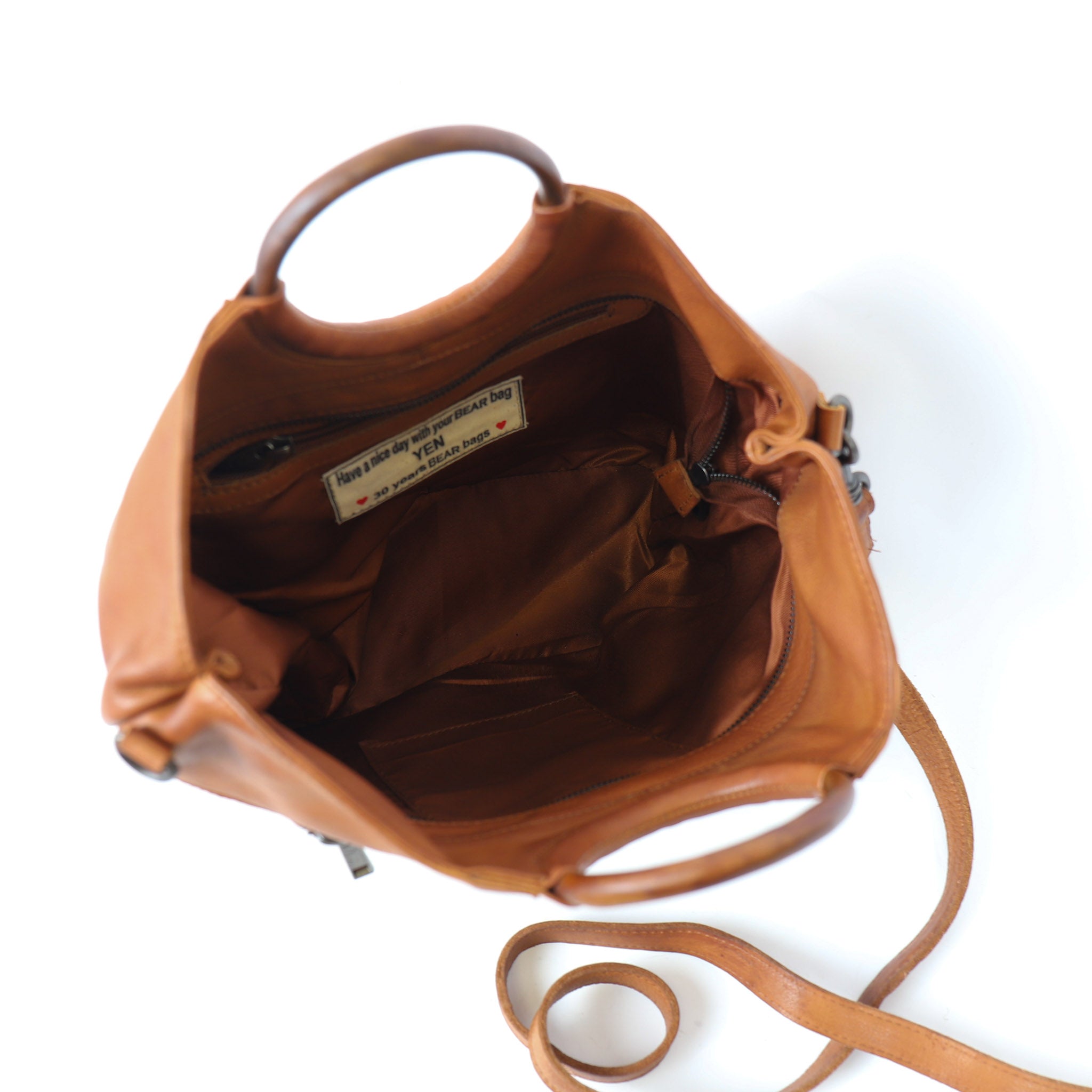 Hand-/Umhängetasche 'Yen' Cognac