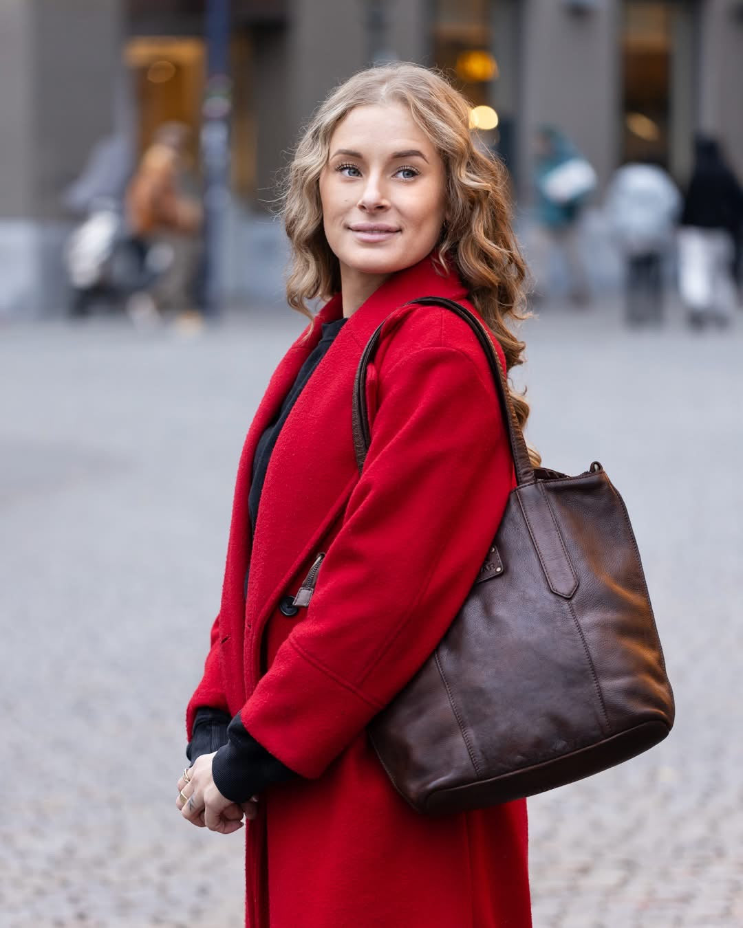 Hand-/Umhängetasche 'Liz' Dunkelbraun