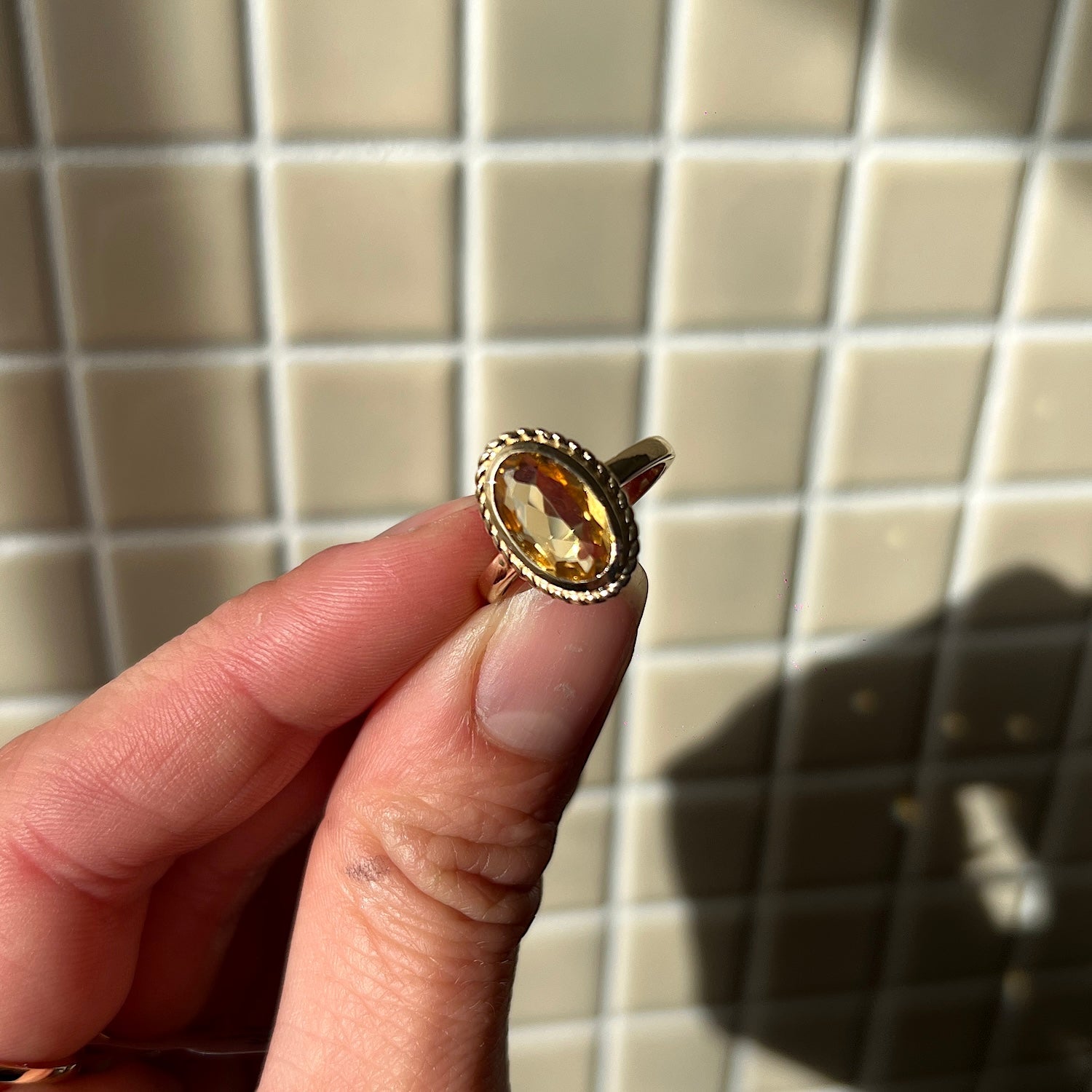 Vintage Luna Citrin | 14 Karat Gold
