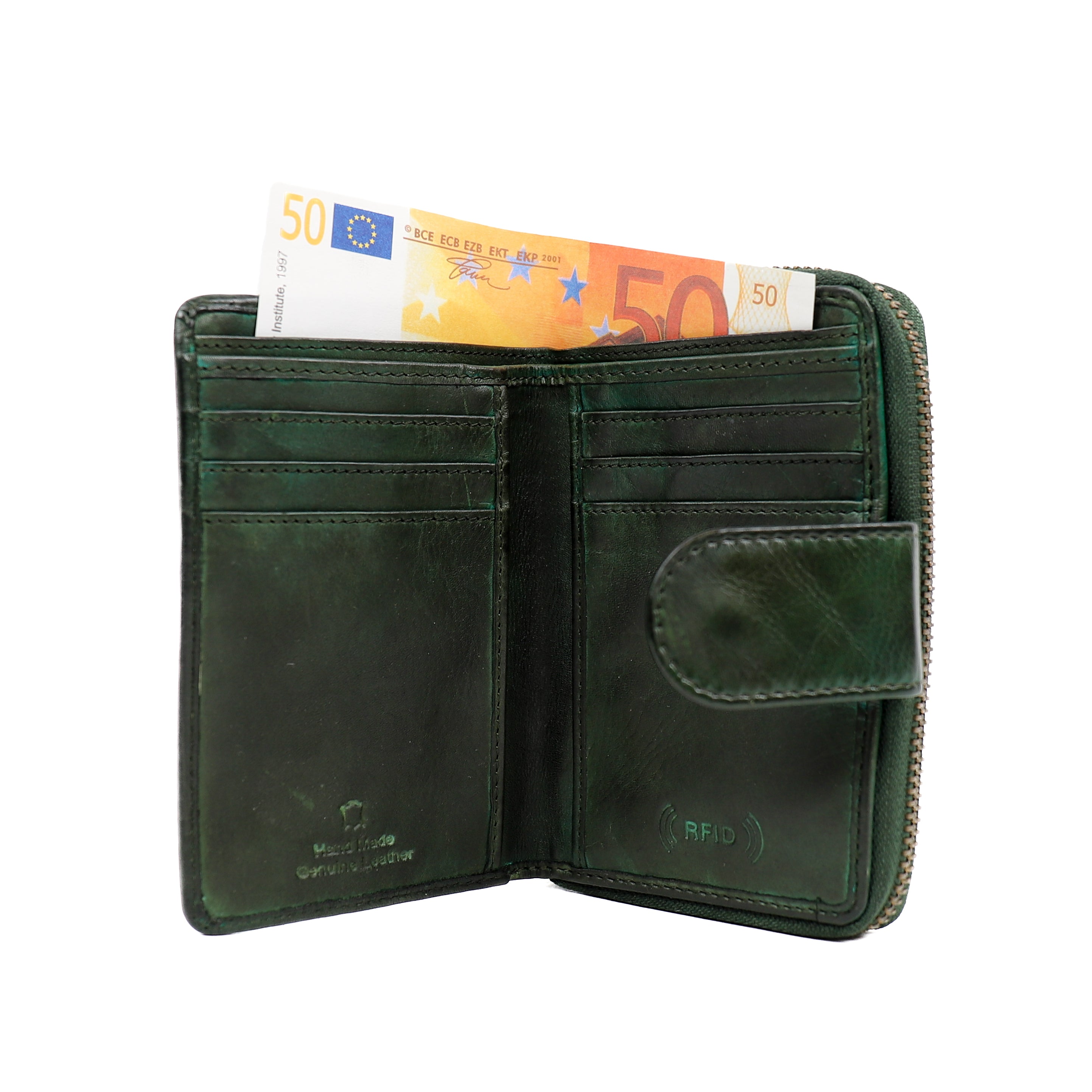 Reißverschluss-Geldbörse 'Loet' olivgrün - CL 13550