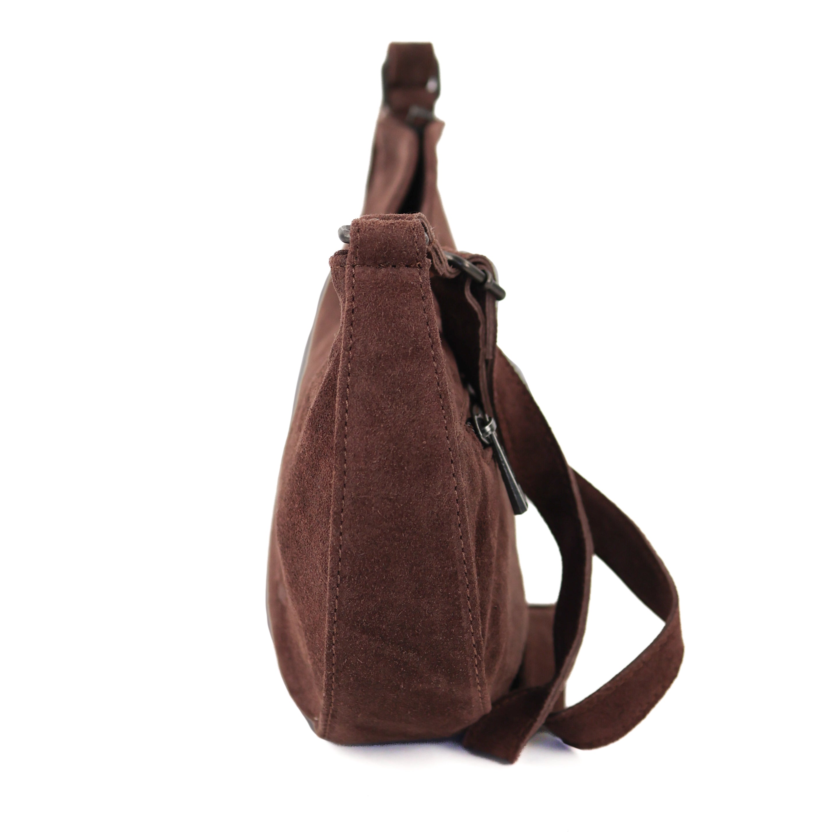 Velours Umhängetasche 'Tamara' Choco