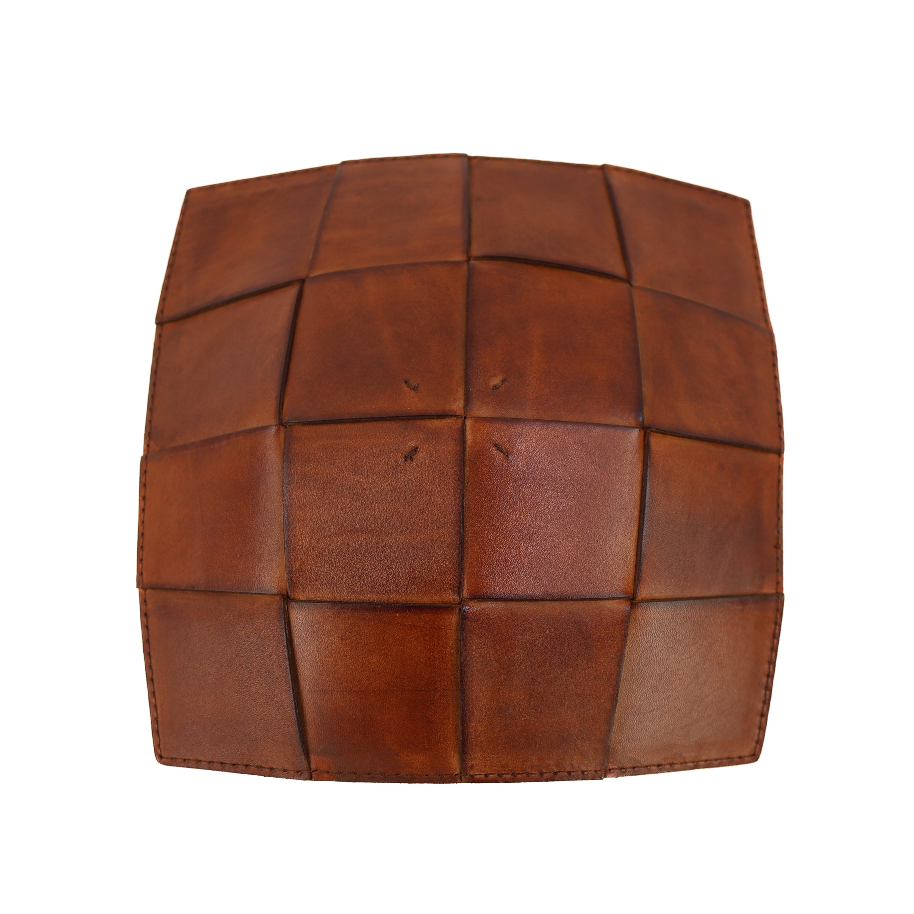 Leder Dekoratives Tablett/Präsentationsschale 'Isabel' Cognac