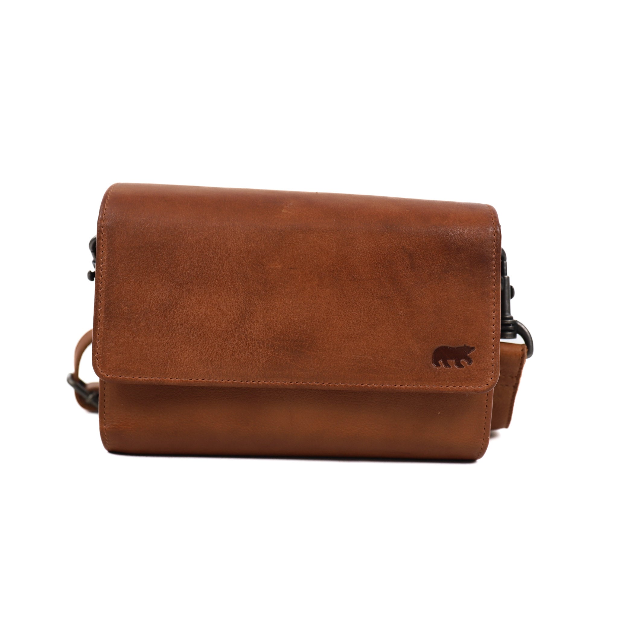 Clutch/Umhängetasche 'Elly' cognac