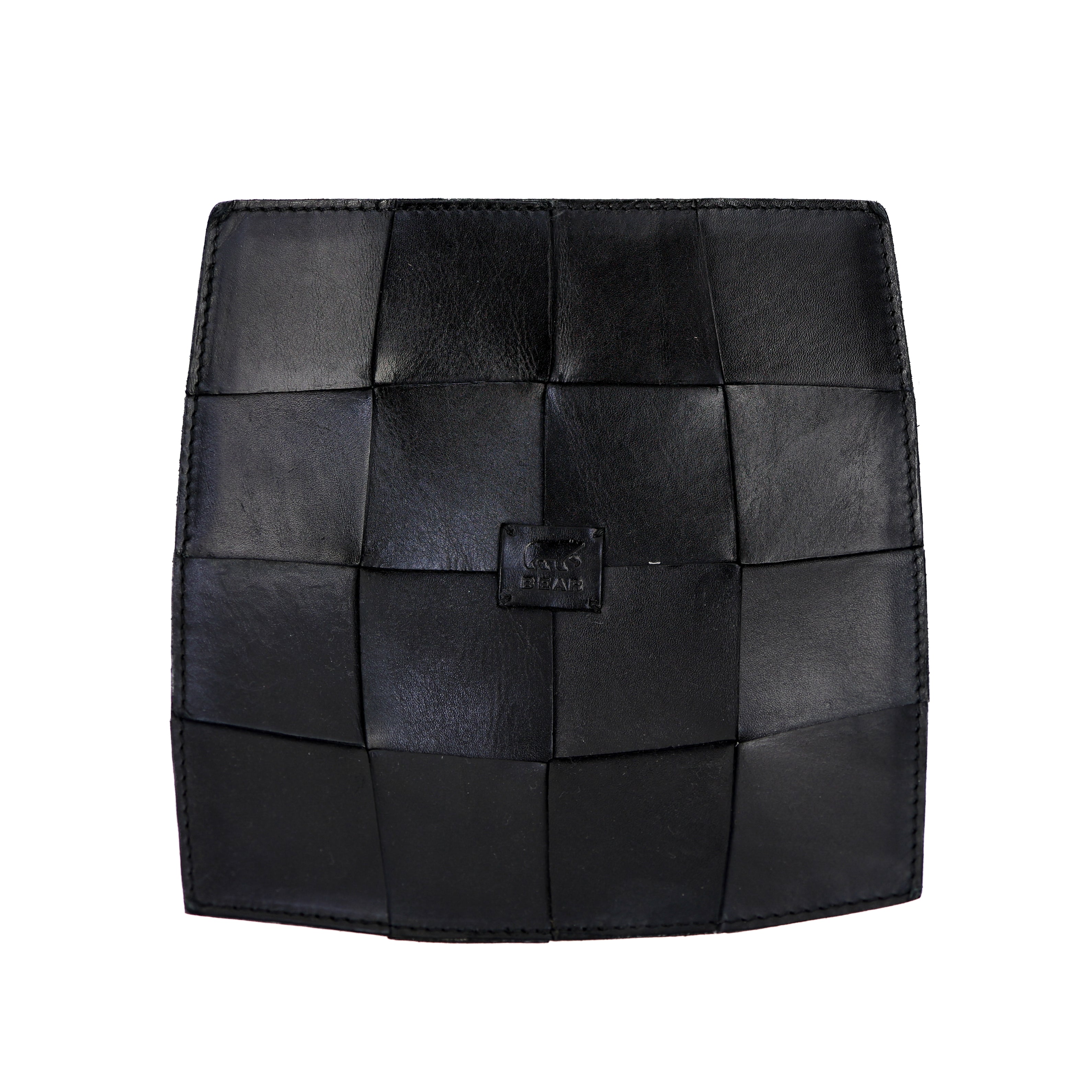 Leder Dekoratives Tablett/Präsentationsschale 'Isabel' Schwarz