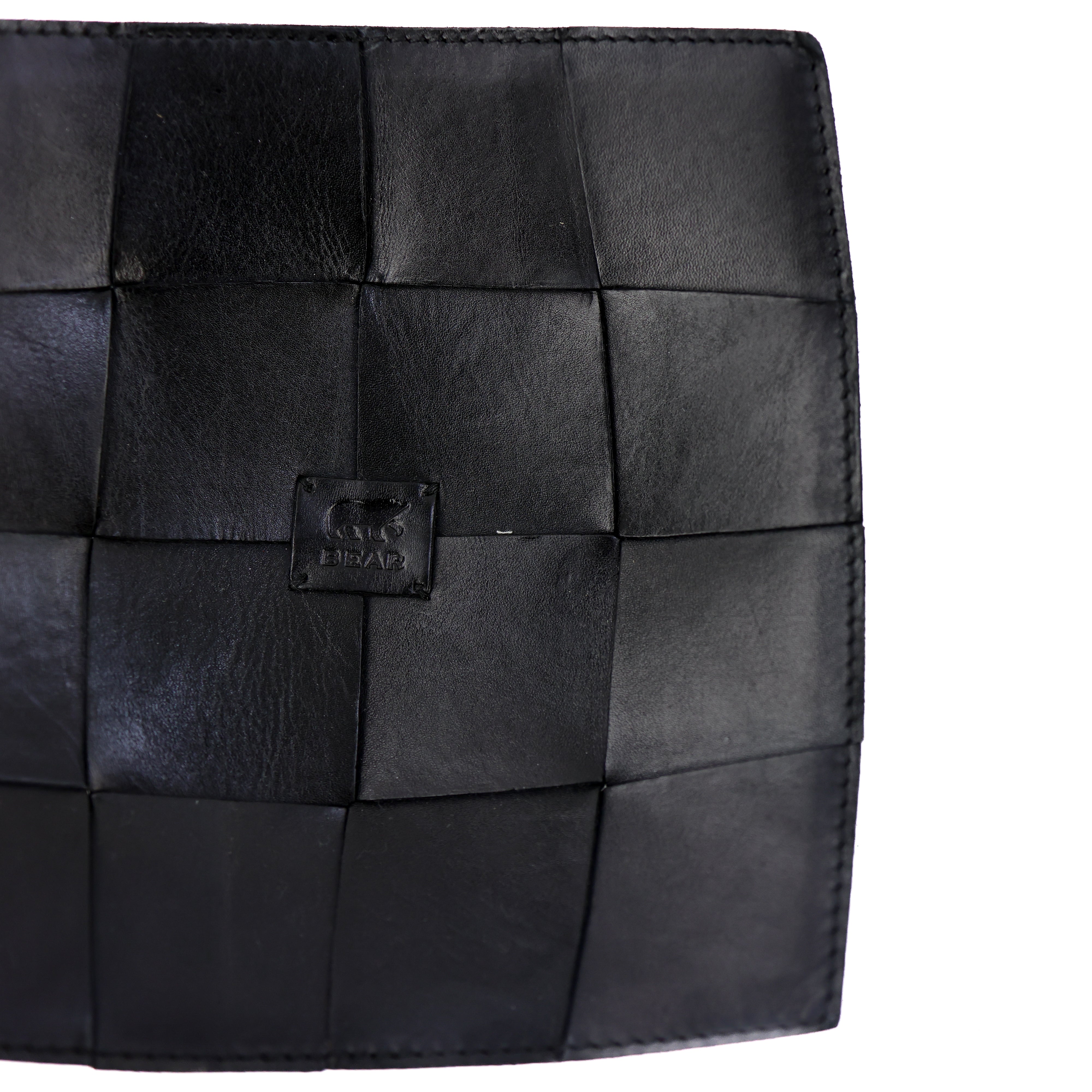 Leder Dekoratives Tablett/Präsentationsschale 'Isabel' Schwarz