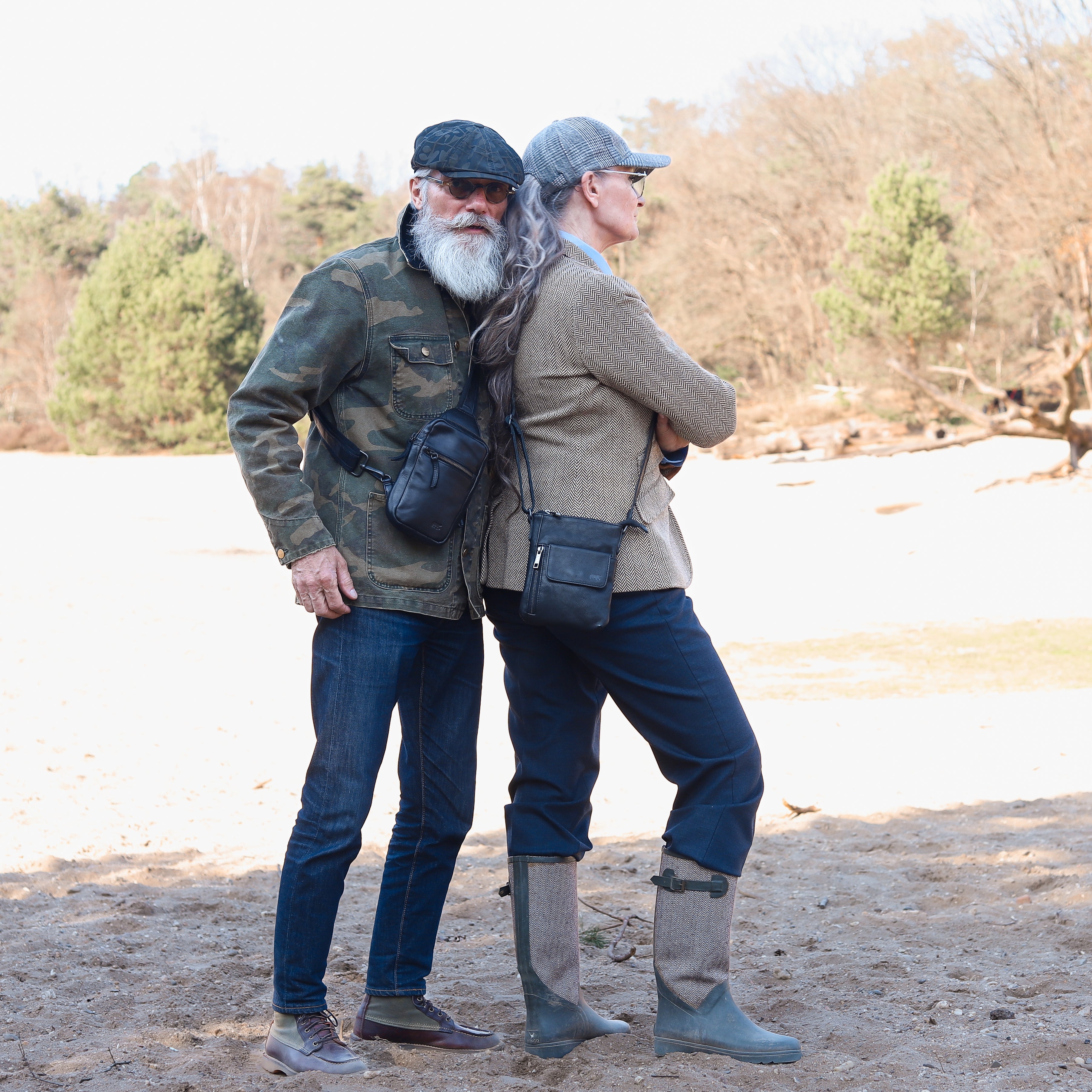 Kleine Crossbody Tasche 'Nikki' Silver Mink