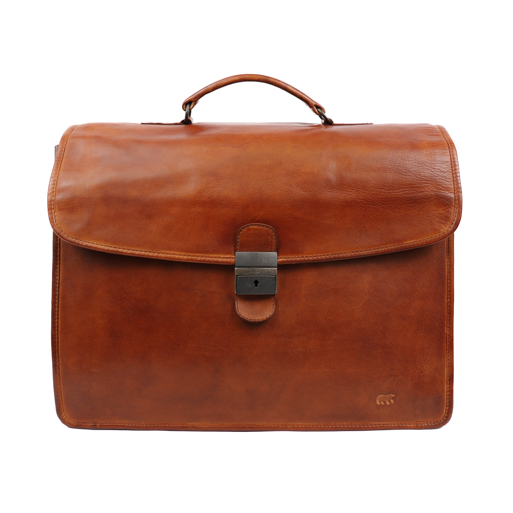 Große Aktentasche/Laptoptasche 'Gert' cognac