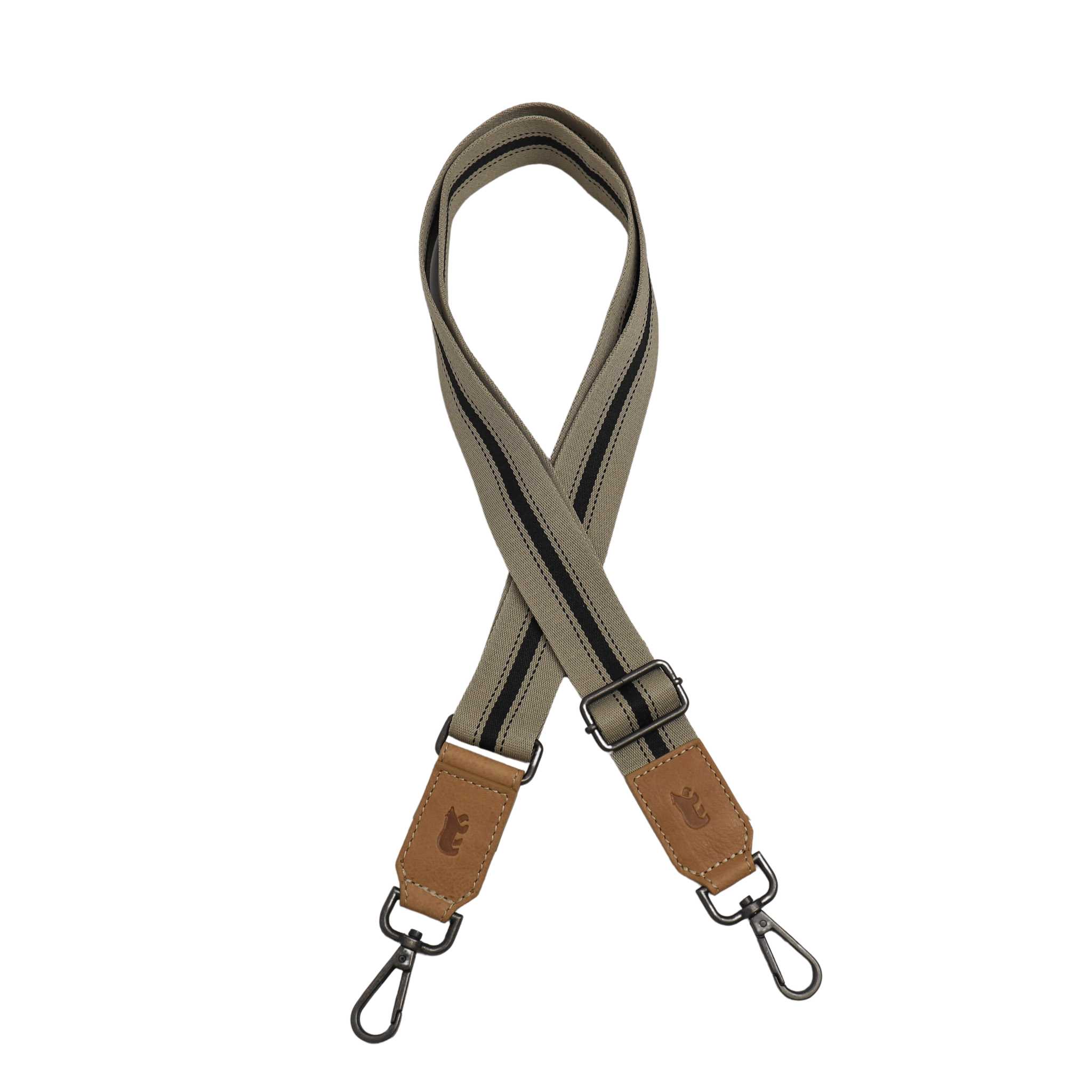 Bag Strap 'Stripe' Beige/Schwarz